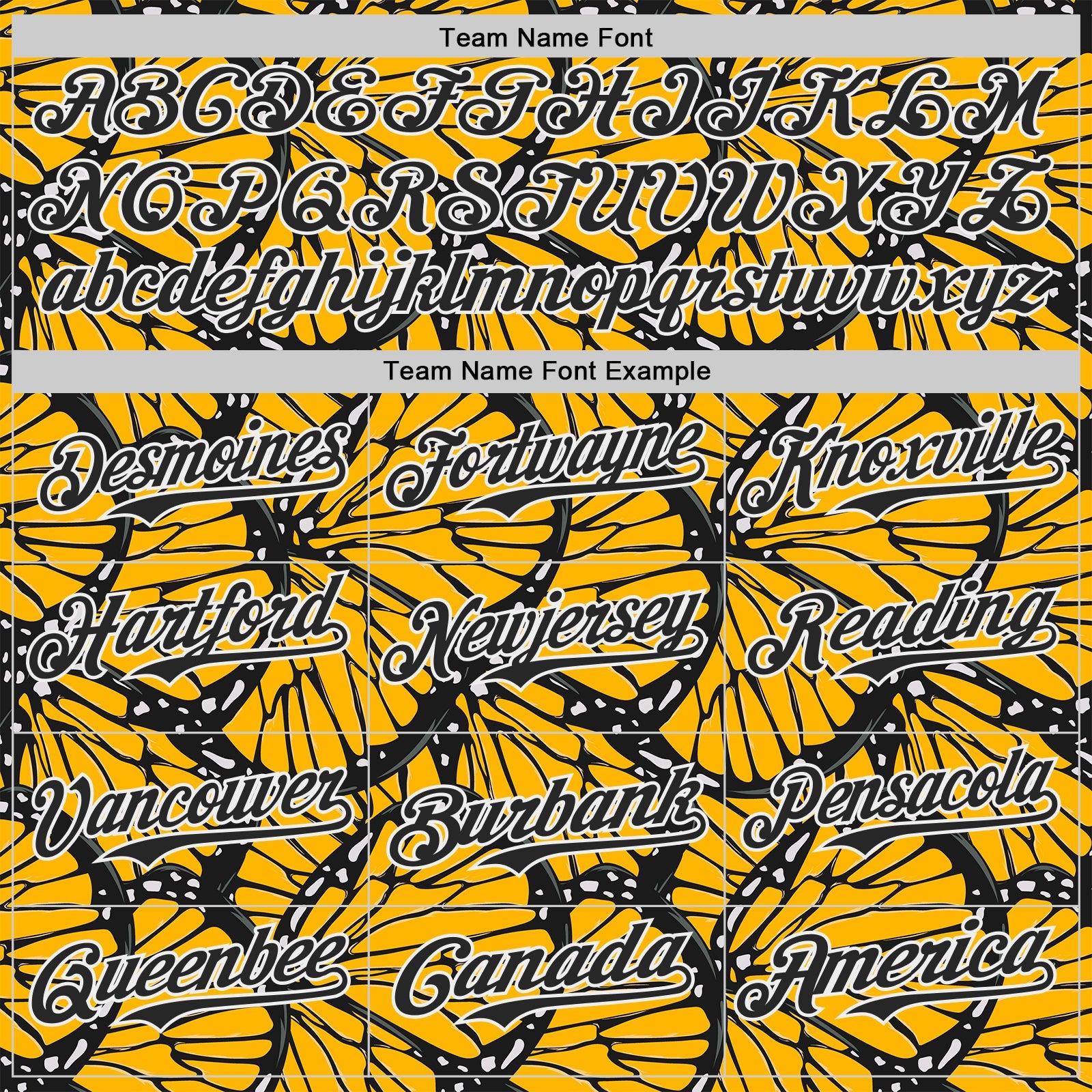 Custom Gold Black-White Butterfly Wing Authentic Baseball Jersey