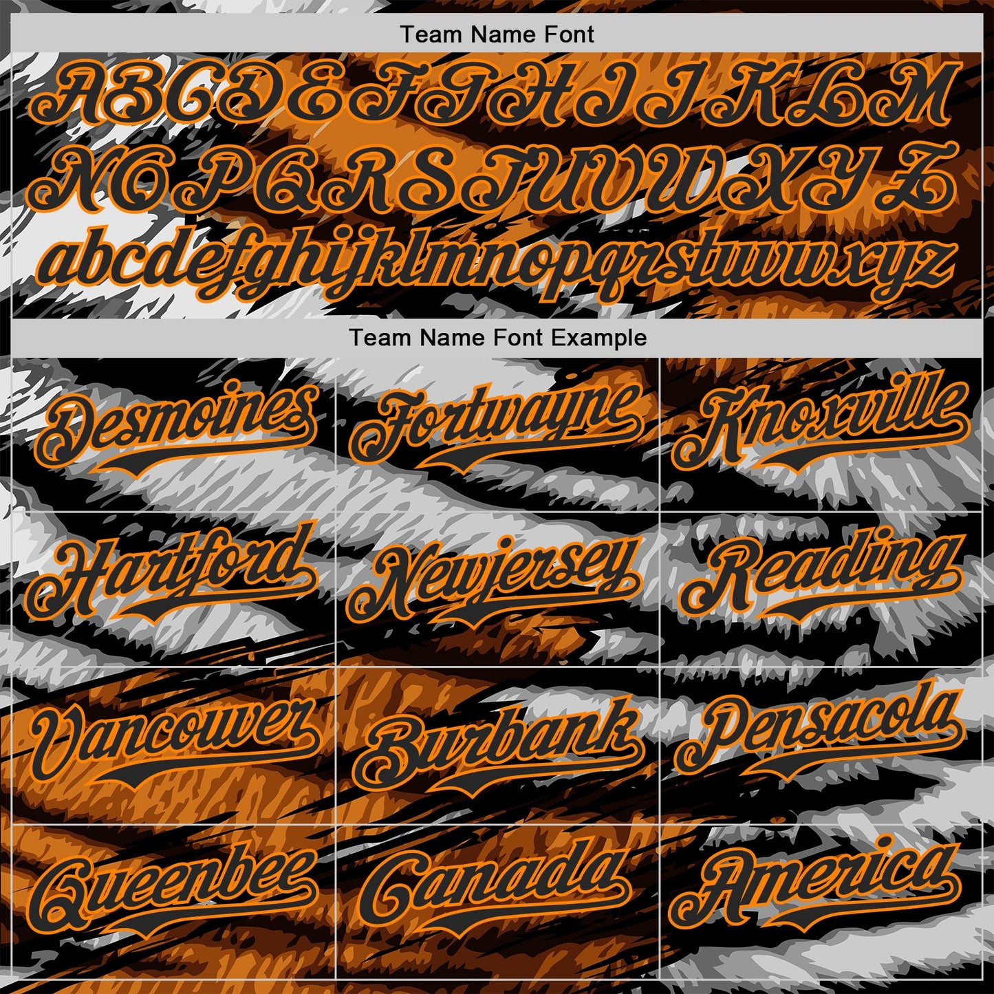 Custom Orange Black Gray-Bay Orange Tiger Stripe Scratch Authentic Baseball Jersey