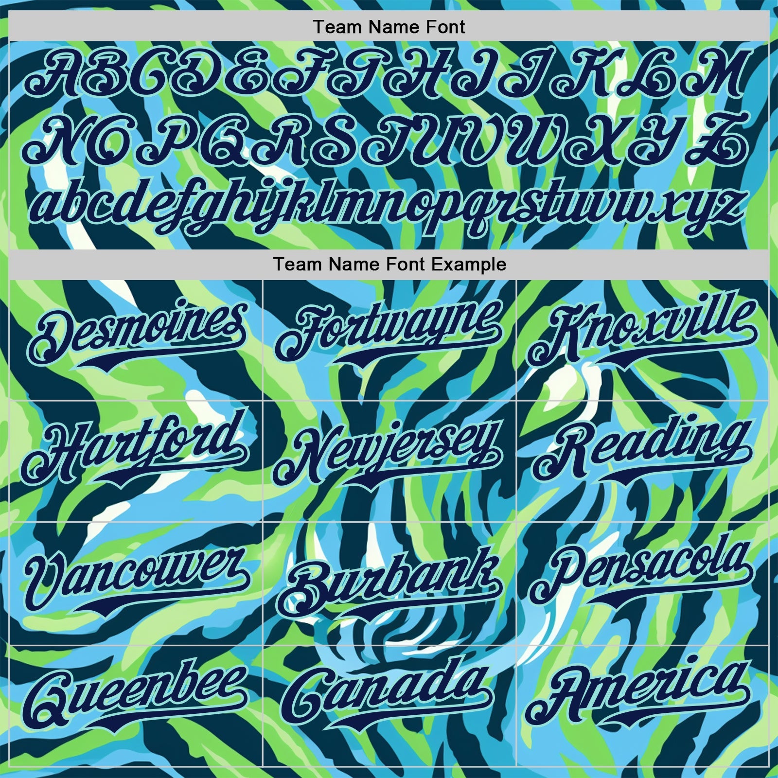 Custom Blue Navy Green-Ice Blue Zebra Stripe Authentic Baseball Jersey