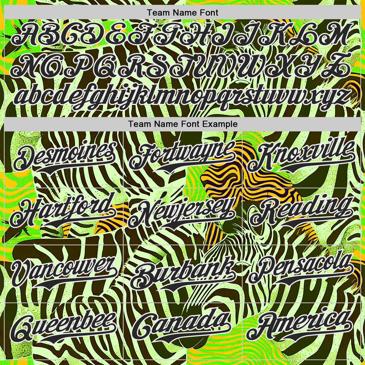 Custom Green Black-White Zebra Stripe Print Authentic Baseball Jersey