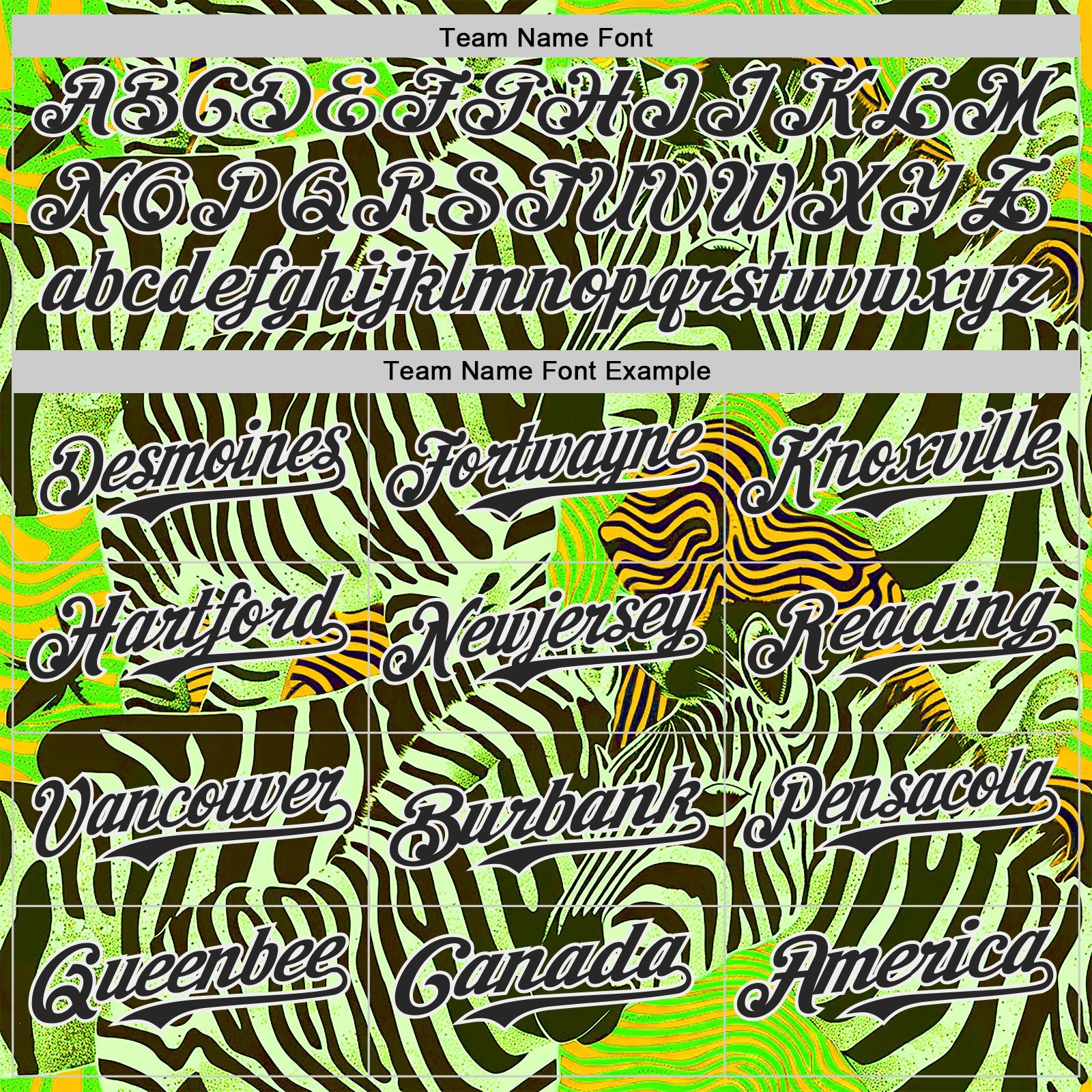 Custom Green Black-White Zebra Stripe Print Authentic Baseball Jersey