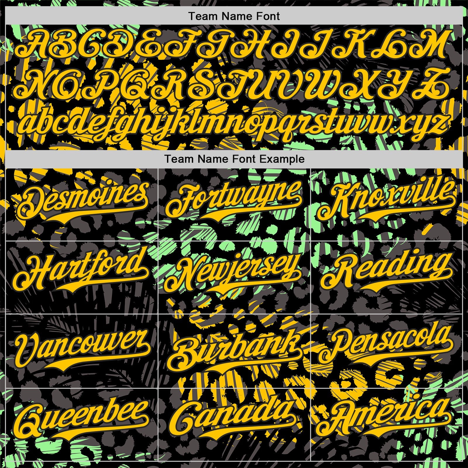 Custom Black Yellow-Green Leopard Print Authentic Baseball Jersey