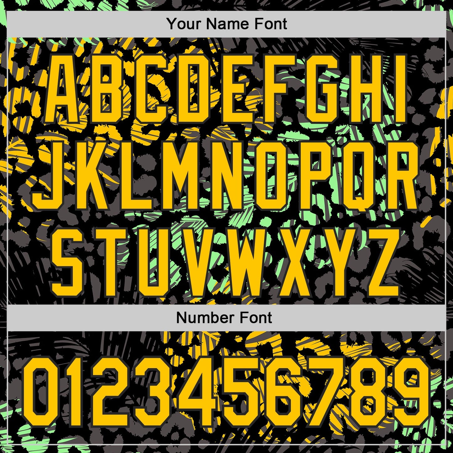 Custom Black Yellow-Green Leopard Print Authentic Baseball Jersey