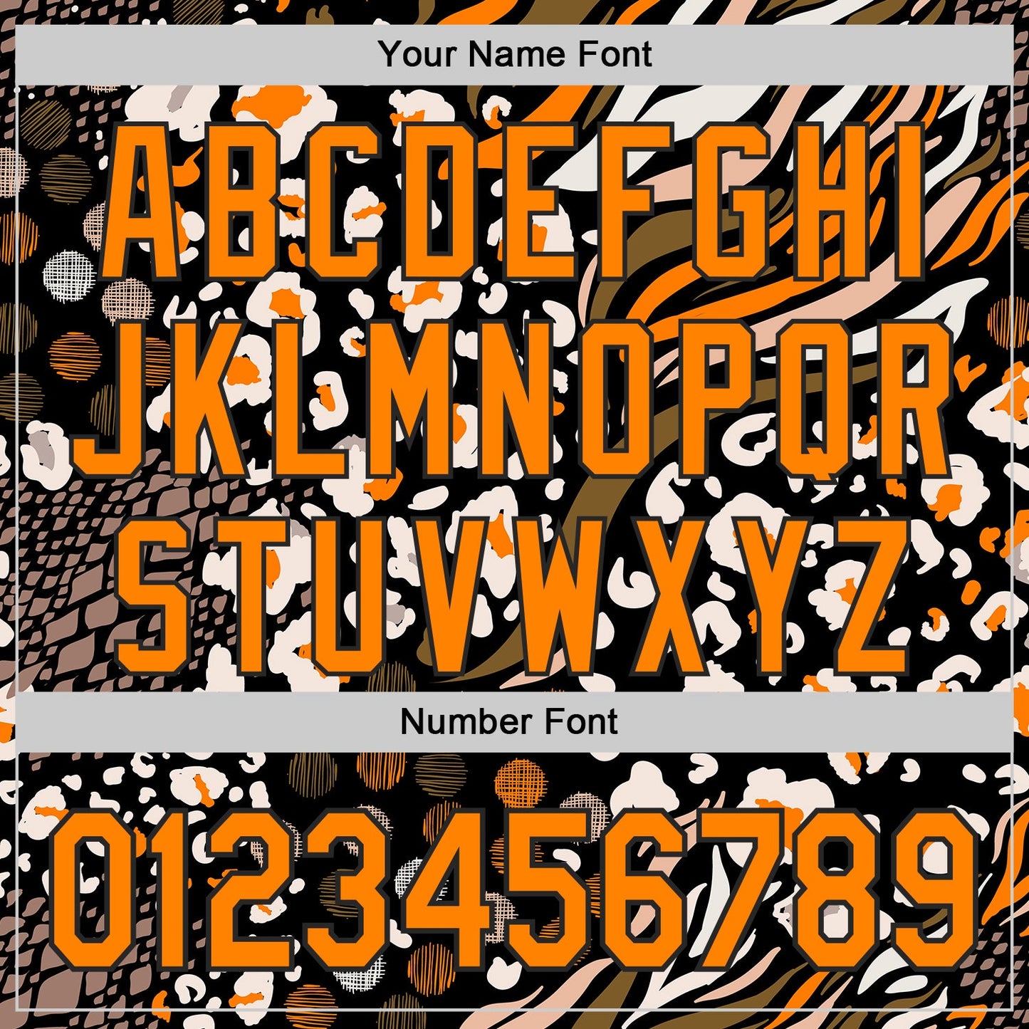 Custom Black Bay Orange-White Leopard Print Tiger Stripe Authentic Baseball Jersey