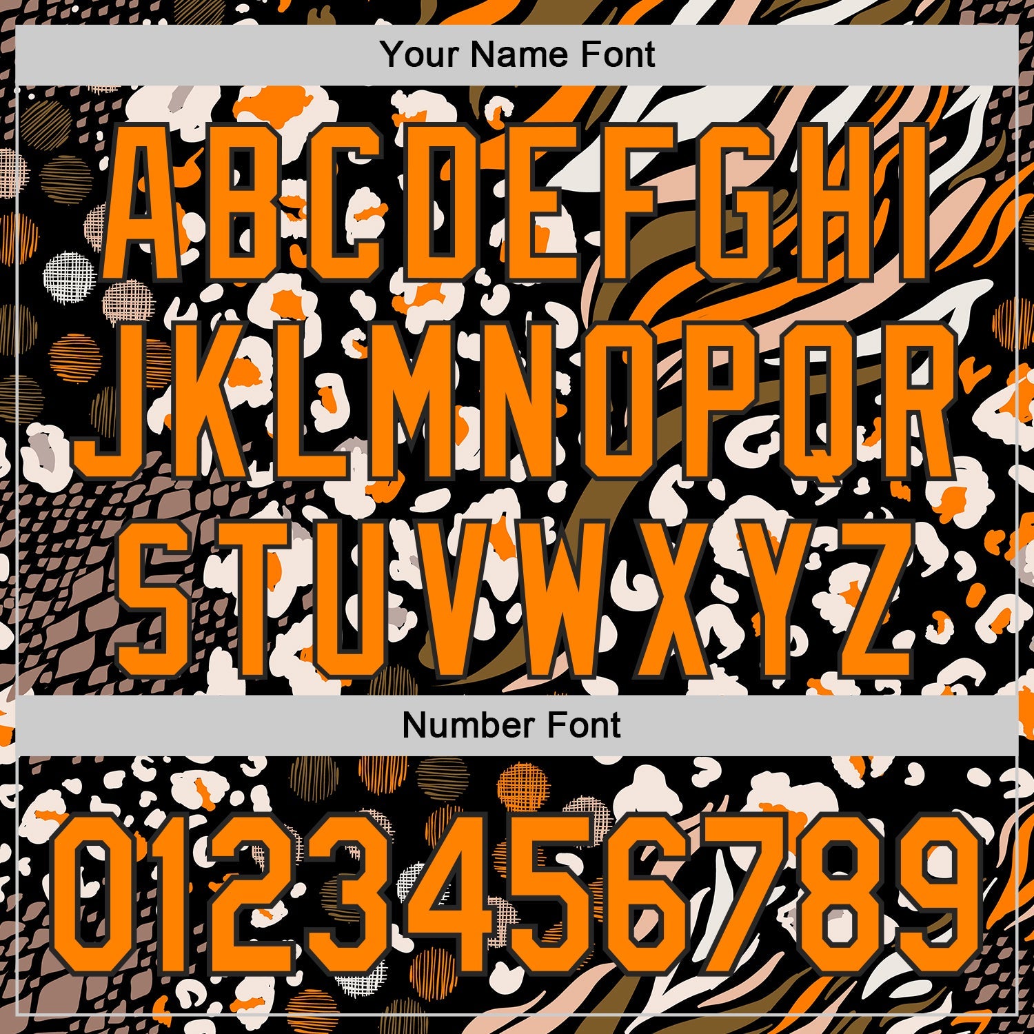 Custom Black Bay Orange-White Leopard Print Tiger Stripe Authentic Baseball Jersey