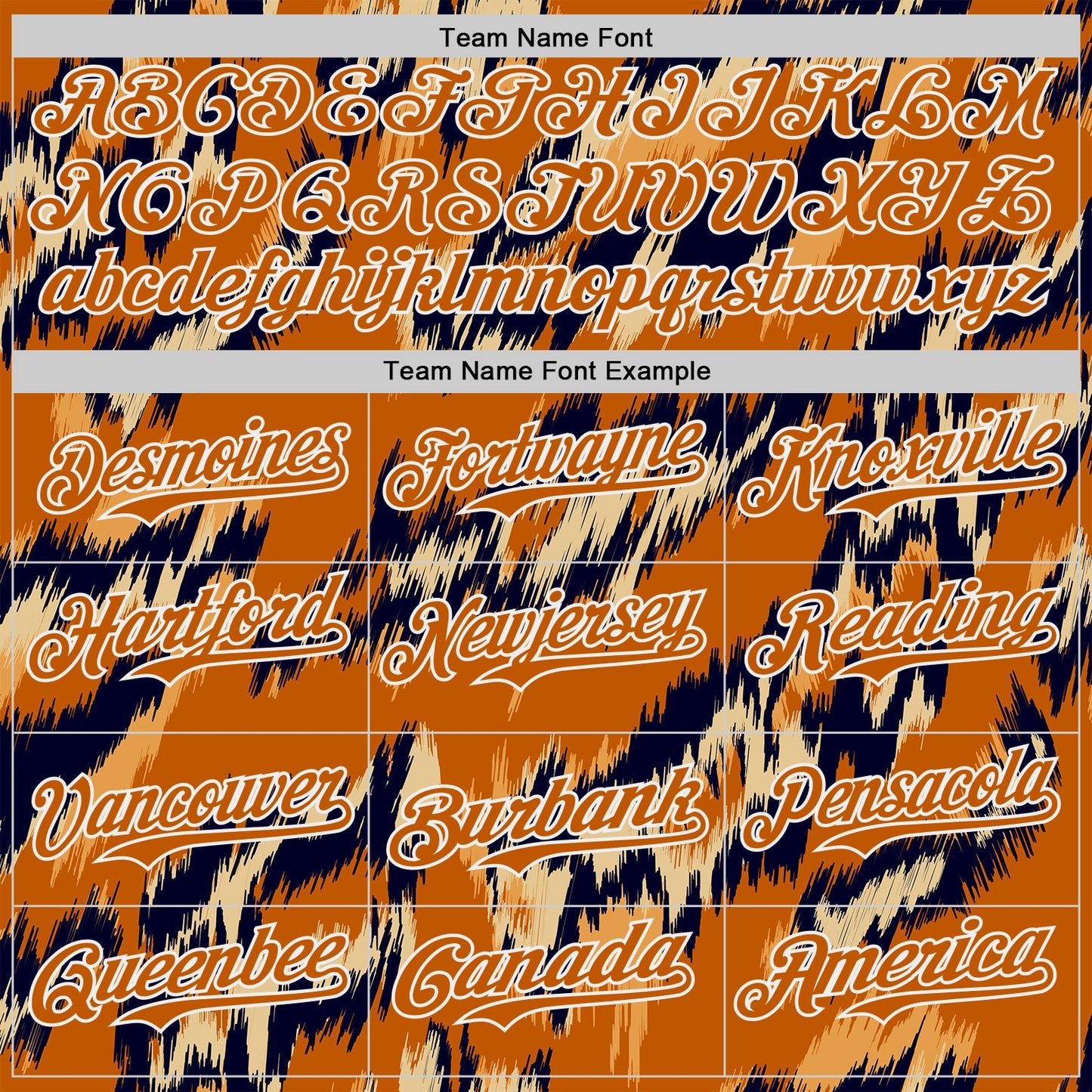 Custom Texas Orange Black-White Leopard Print Authentic Baseball Jersey