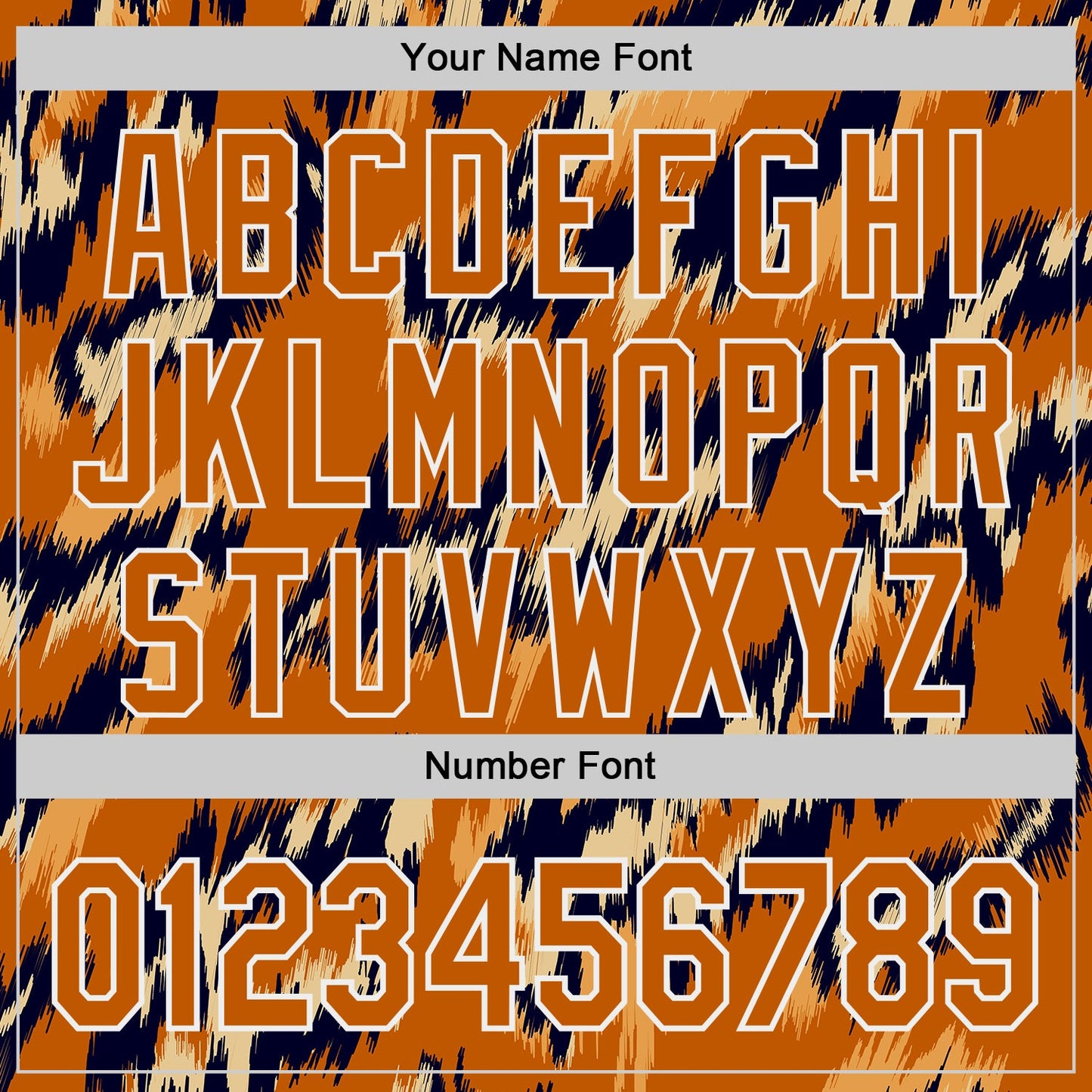 Custom Texas Orange Black-White Leopard Print Authentic Baseball Jersey