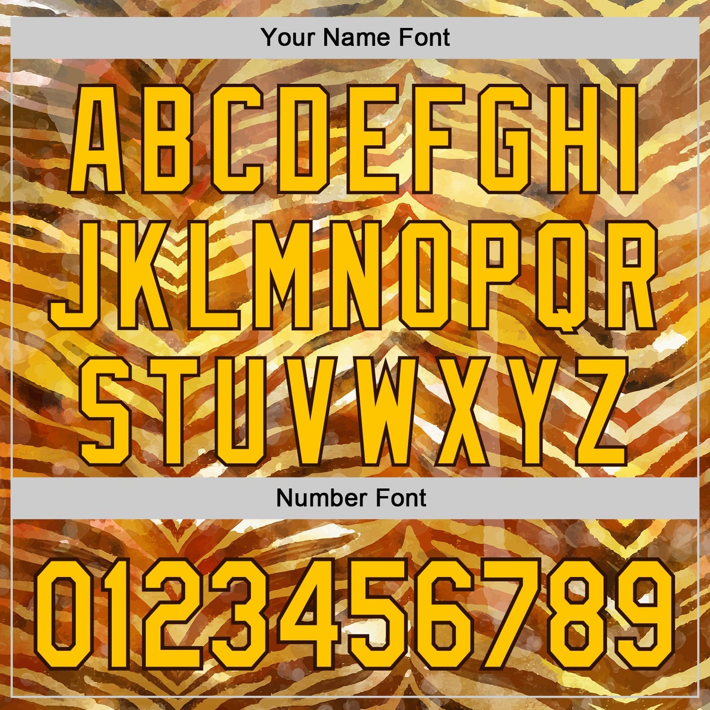 Custom Brown-Yellow Zebra Stripe Print Authentic Baseball Jersey