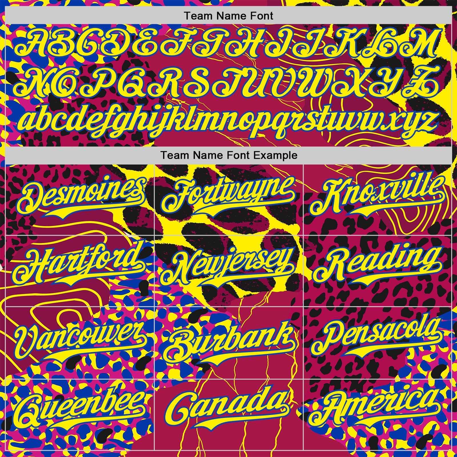 Custom Red Light Yellow-Thunder Blue Leopard Print Authentic Baseball Jersey