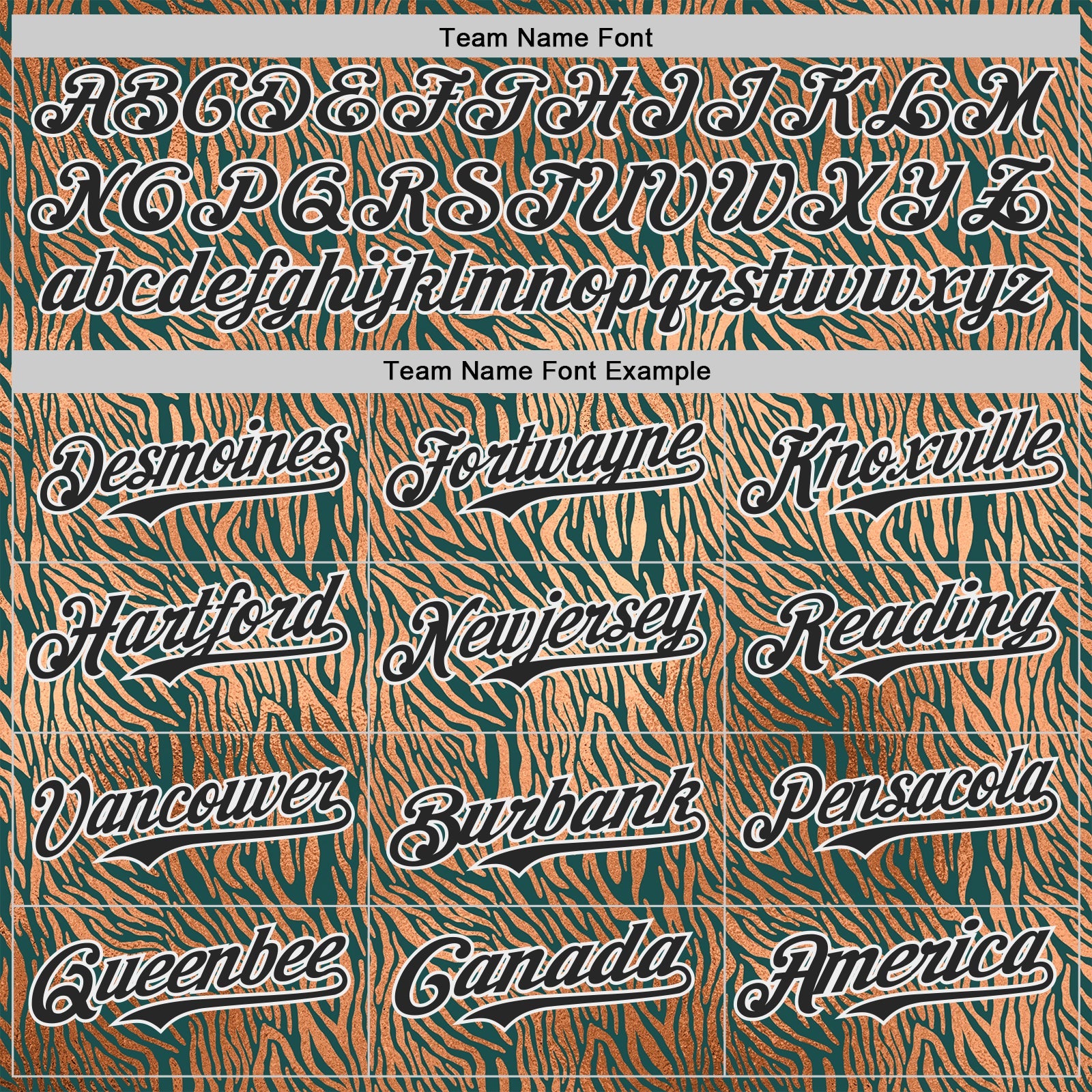 Custom Brown Black Green-White Zebra Stripe Print Authentic Baseball Jersey