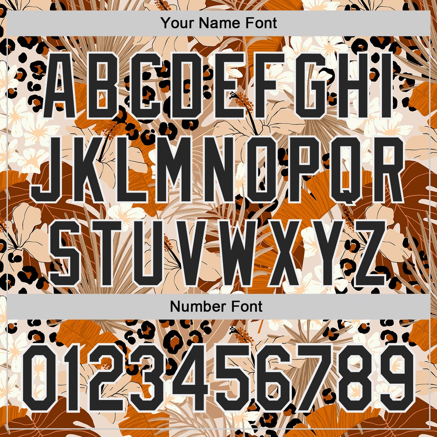 Custom Brown Black-White Leopard Print Tropical Jungle Authentic Baseball Jersey