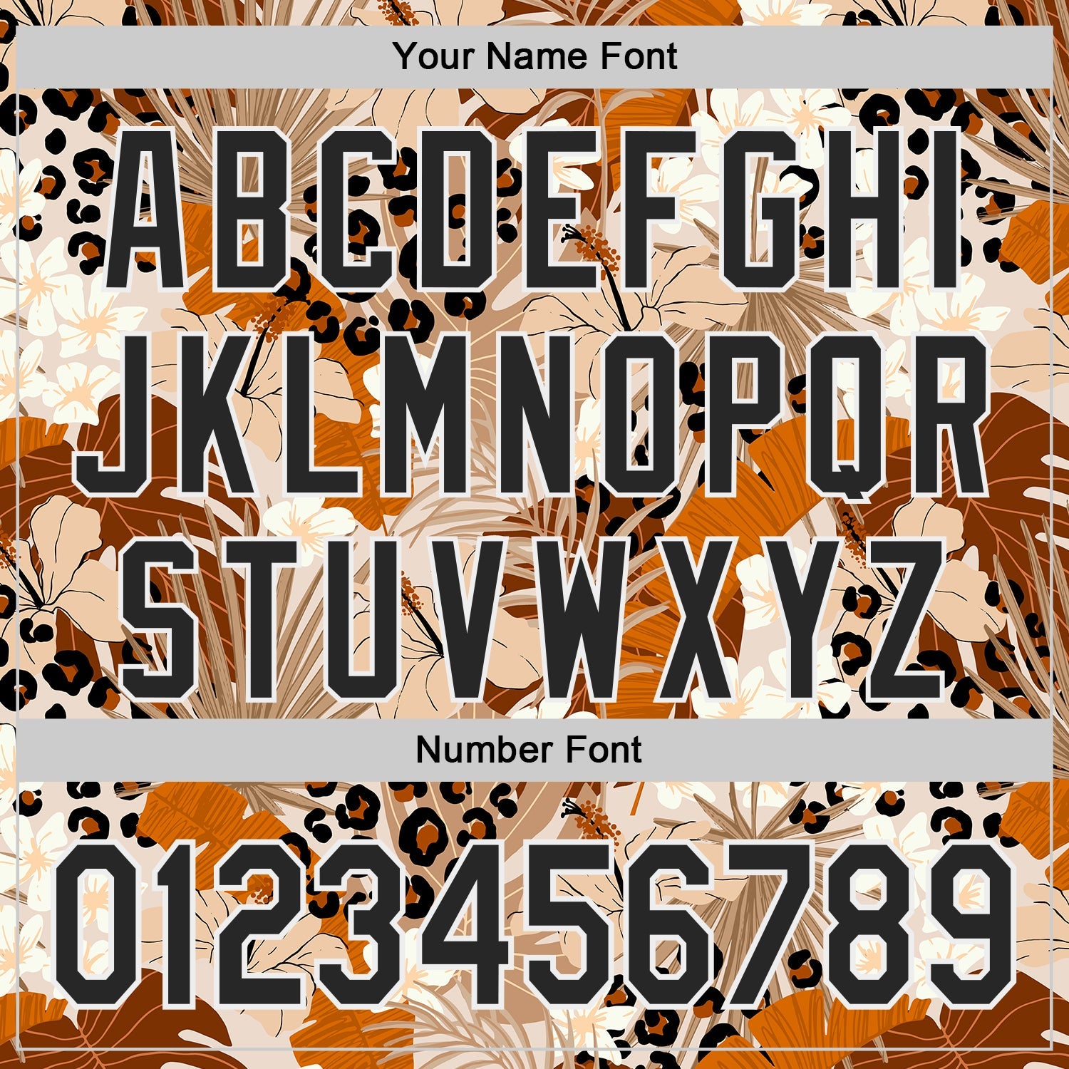 Custom Brown Black-White Leopard Print Tropical Jungle Authentic Baseball Jersey
