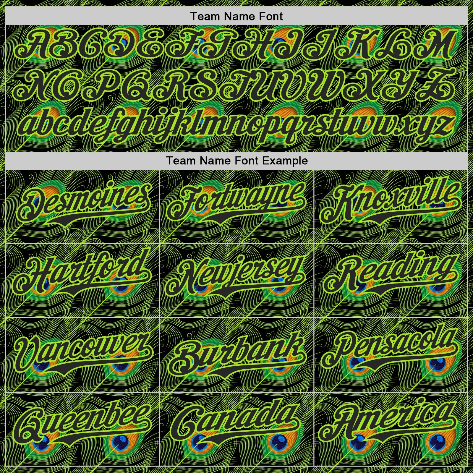 Custom Black-Neon Green Peacock Feather Print Authentic Baseball Jersey