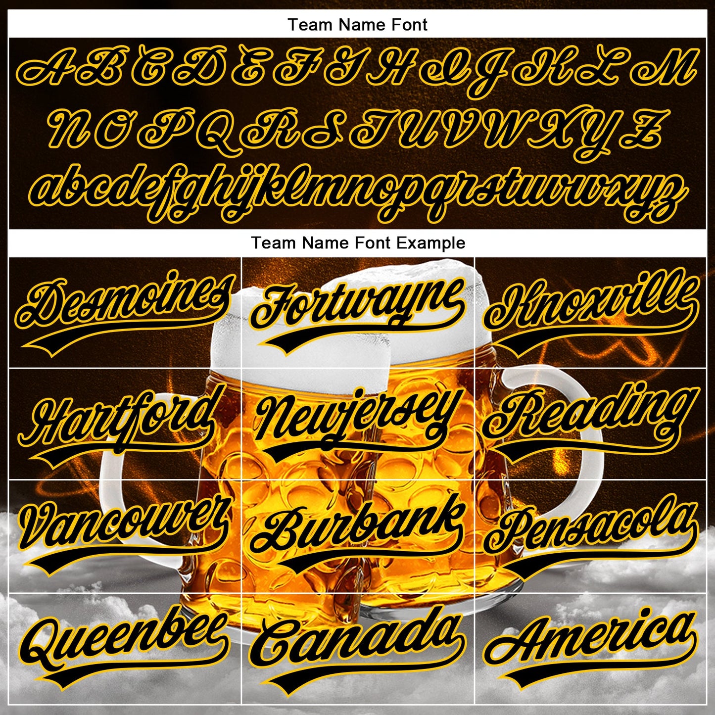 Custom Black Yellow 3D Pattern Design Beer Festival Authentic Baseball Jersey T-Shirts, Hoodie, Sweatshirt (Image 4)