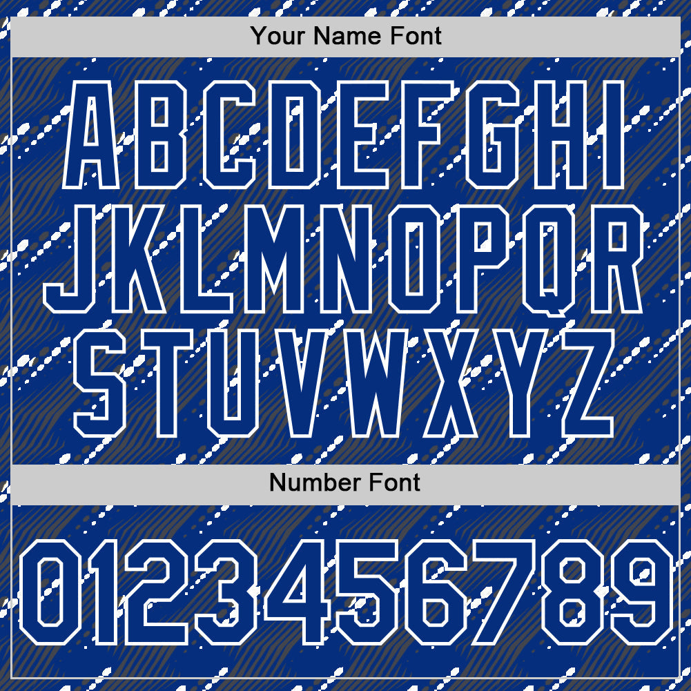 Custom Royal White 3D Pattern Design Slant Lines Authentic Baseball Jersey