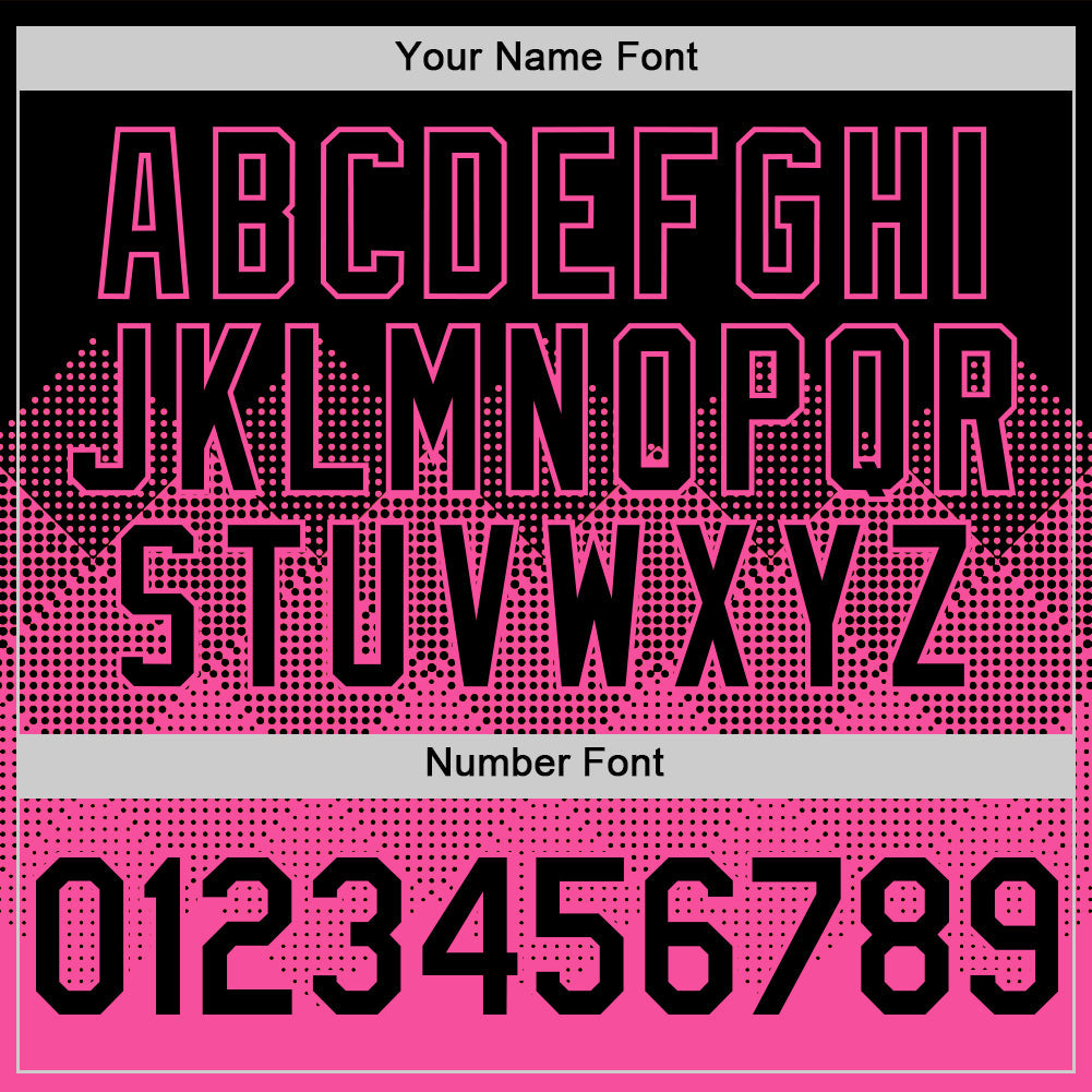 Custom Black Pink 3D Pattern Design Gradient Square Shapes Authentic Baseball Jersey T-Shirts, Hoodie, Sweatshirt (Image 5)