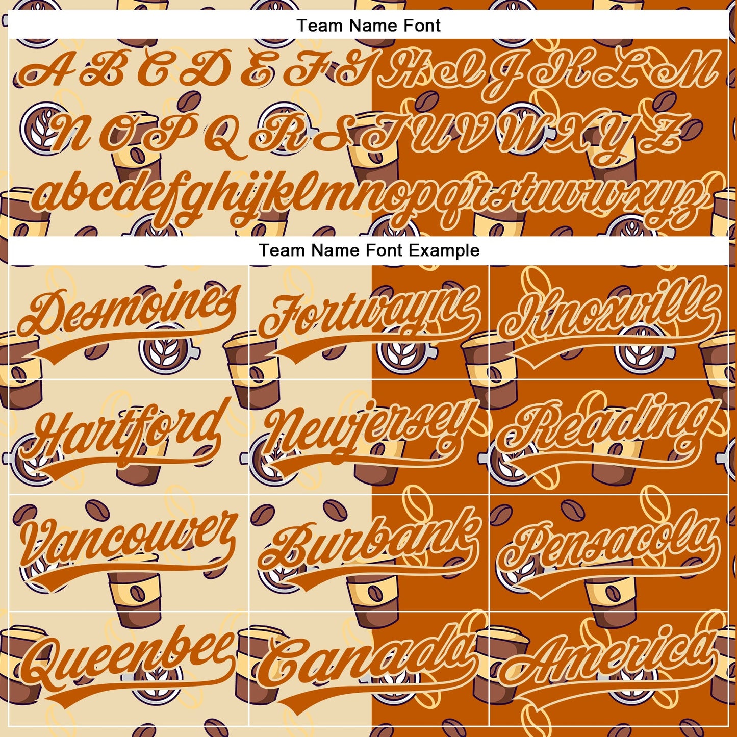 Custom Cream Texas Orange 3D Pattern Design International Coffee Day Authentic Baseball Jersey