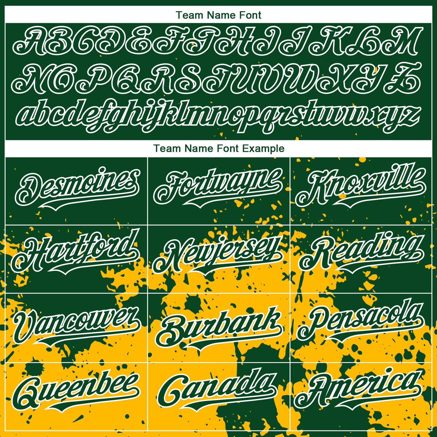 Custom Green Gold-White 3D Pattern Design Abstract Splash Grunge Art Authentic Baseball Jersey T-Shirts,... (Image 4)