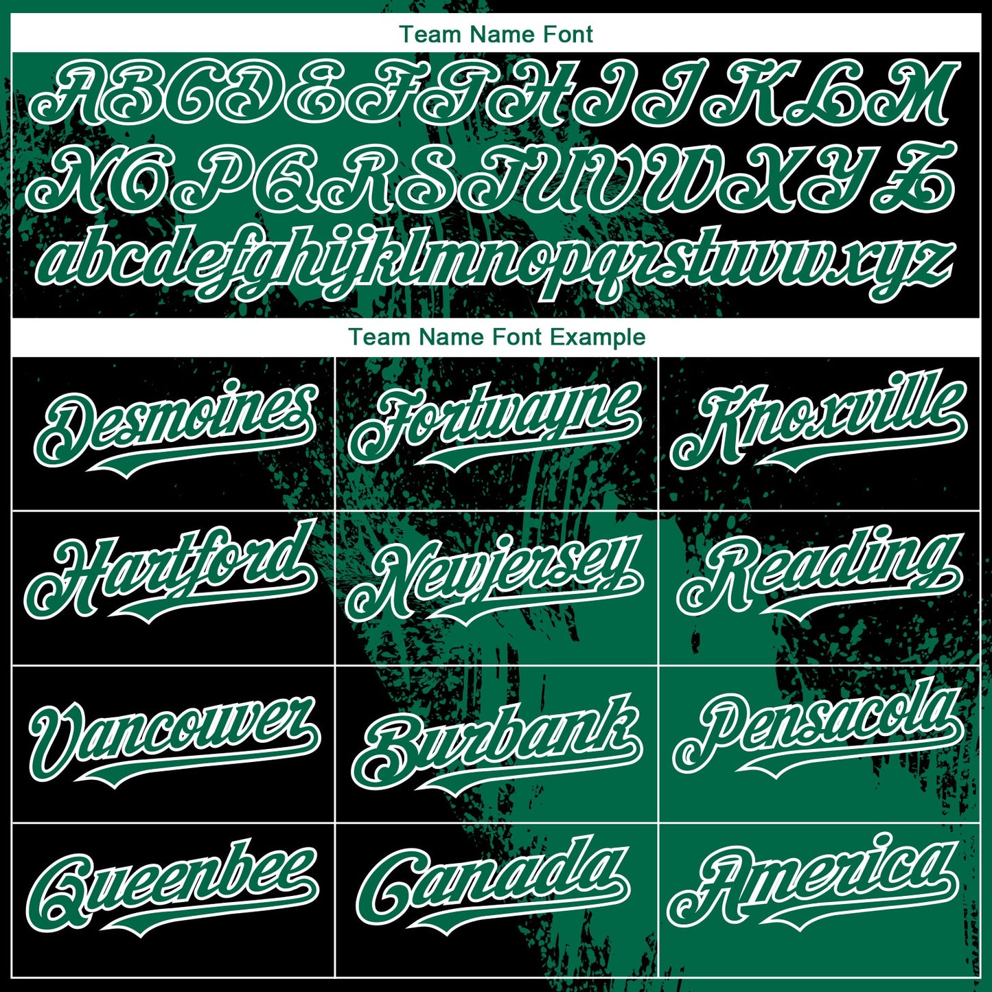 Custom Black Kelly Green-White 3D Pattern Design Abstract Brush Stroke Authentic Baseball Jersey T-Shirts,... (Image 4)