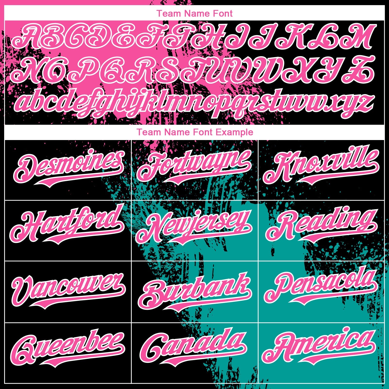 Custom Black Pink-Teal 3D Pattern Design Abstract Brush Stroke Authentic Baseball Jersey T-Shirts, Hoodie,... (Image 4)