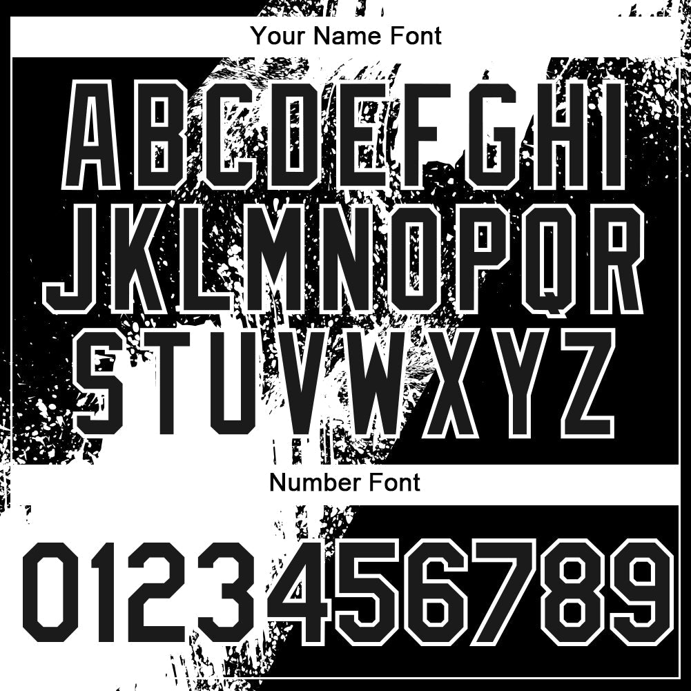 Custom Black White 3D Pattern Design Abstract Brush Stroke Authentic Baseball Jersey T-Shirts, Hoodie, Sweatshirt (Image 5)