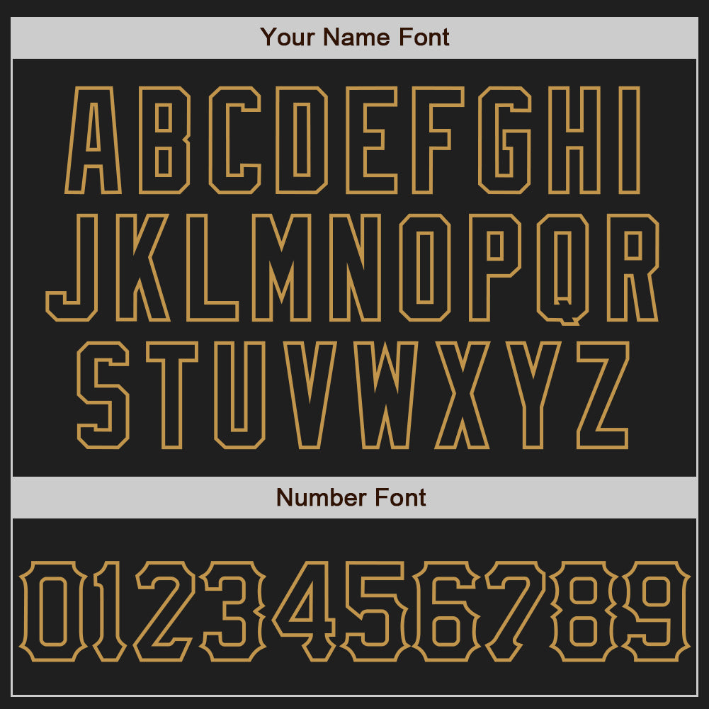 Custom Black Old Gold 3D Pattern Design Curve Lines Authentic Baseball Jersey