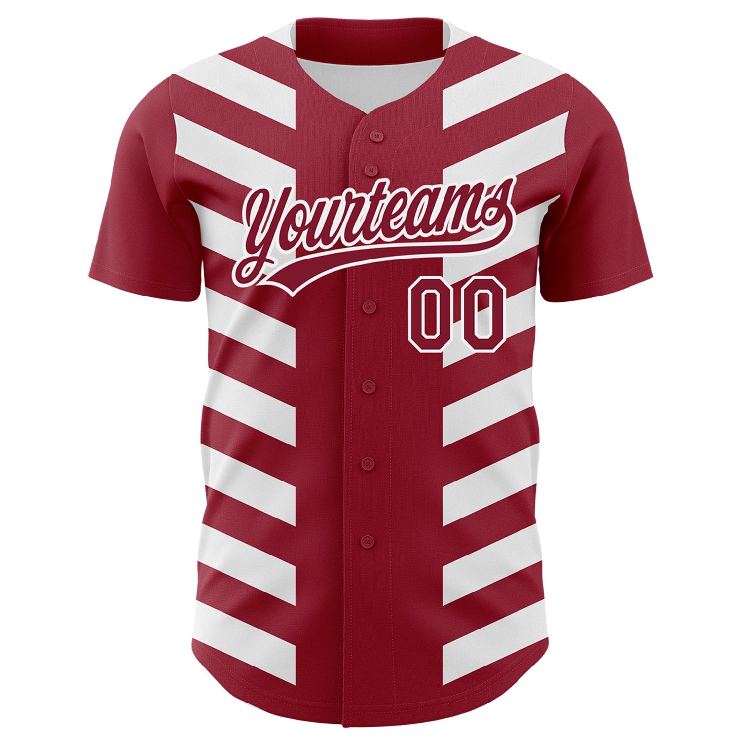 Custom Crimson White 3D Pattern Design Side Stripes Authentic Baseball Jersey T-Shirts, Hoodie, Sweatshirt (Image 2)