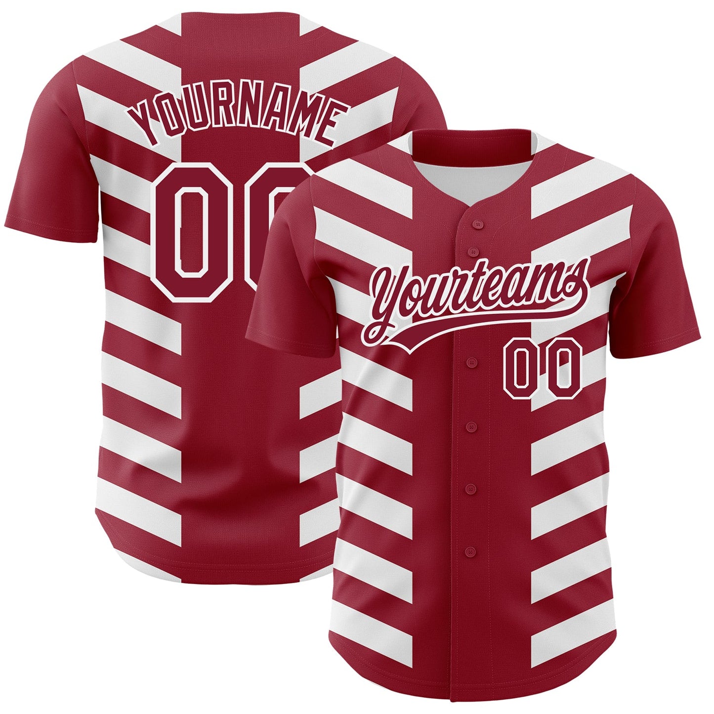 Custom Crimson White 3D Pattern Design Side Stripes Authentic Baseball Jersey T-Shirts, Hoodie, Sweatshirt (Image 1)