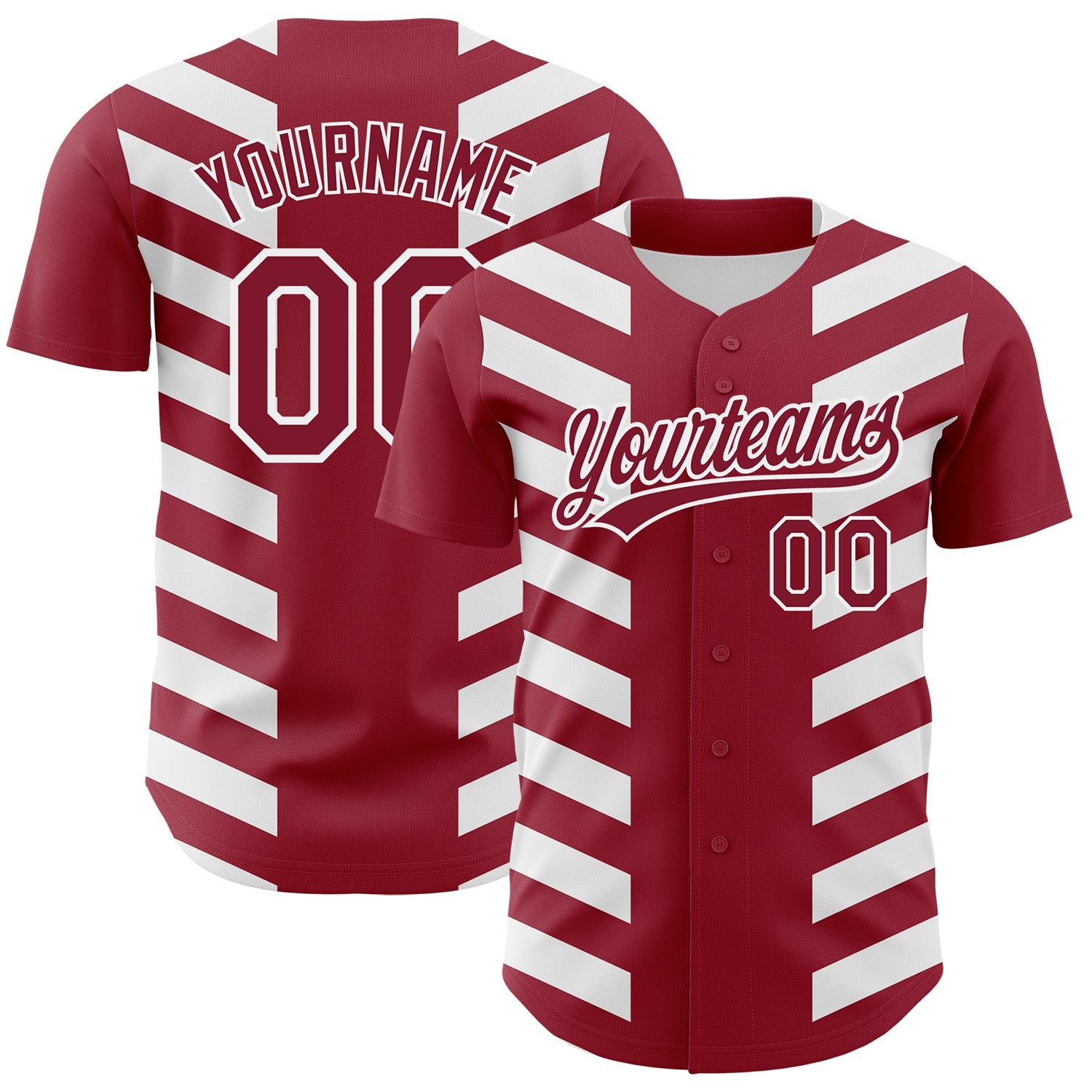 Custom Crimson White 3D Pattern Design Side Stripes Authentic Baseball Jersey T-Shirts, Hoodie, Sweatshirt (Image 1)