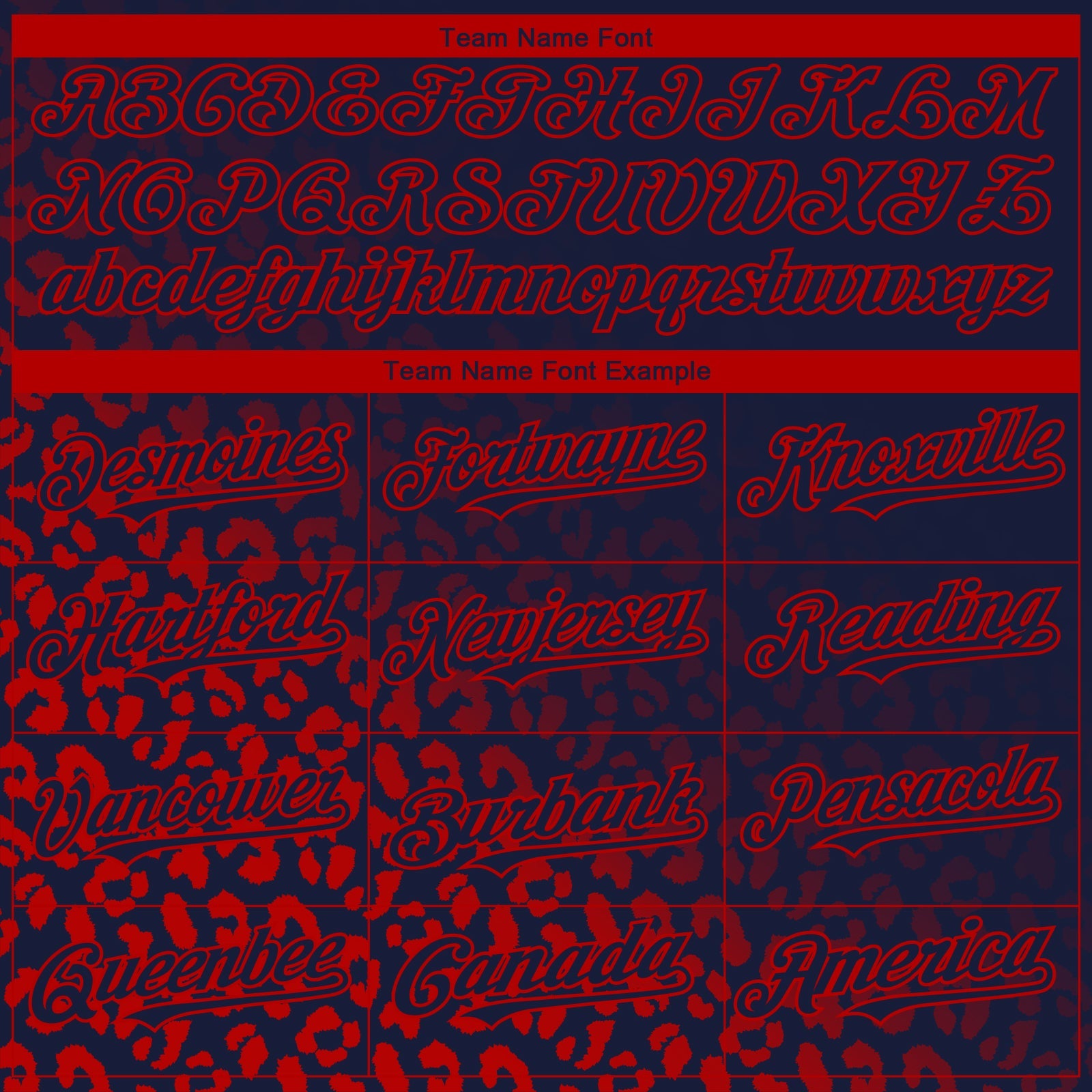 Custom Navy Red 3D Pattern Design Leopard Print Fade Fashion Authentic Baseball Jersey