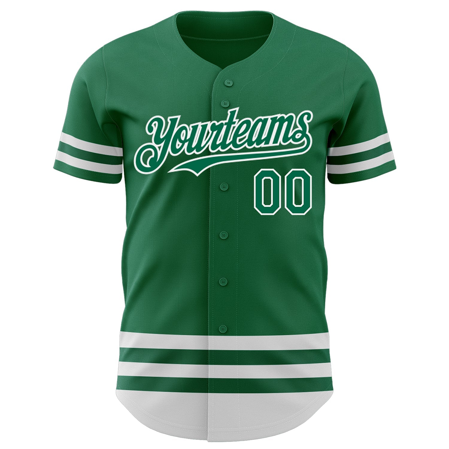 Custom Kelly Green White Line Authentic Baseball Jersey T-Shirts, Hoodie, Sweatshirt | WearSparks.com (Image 2)
