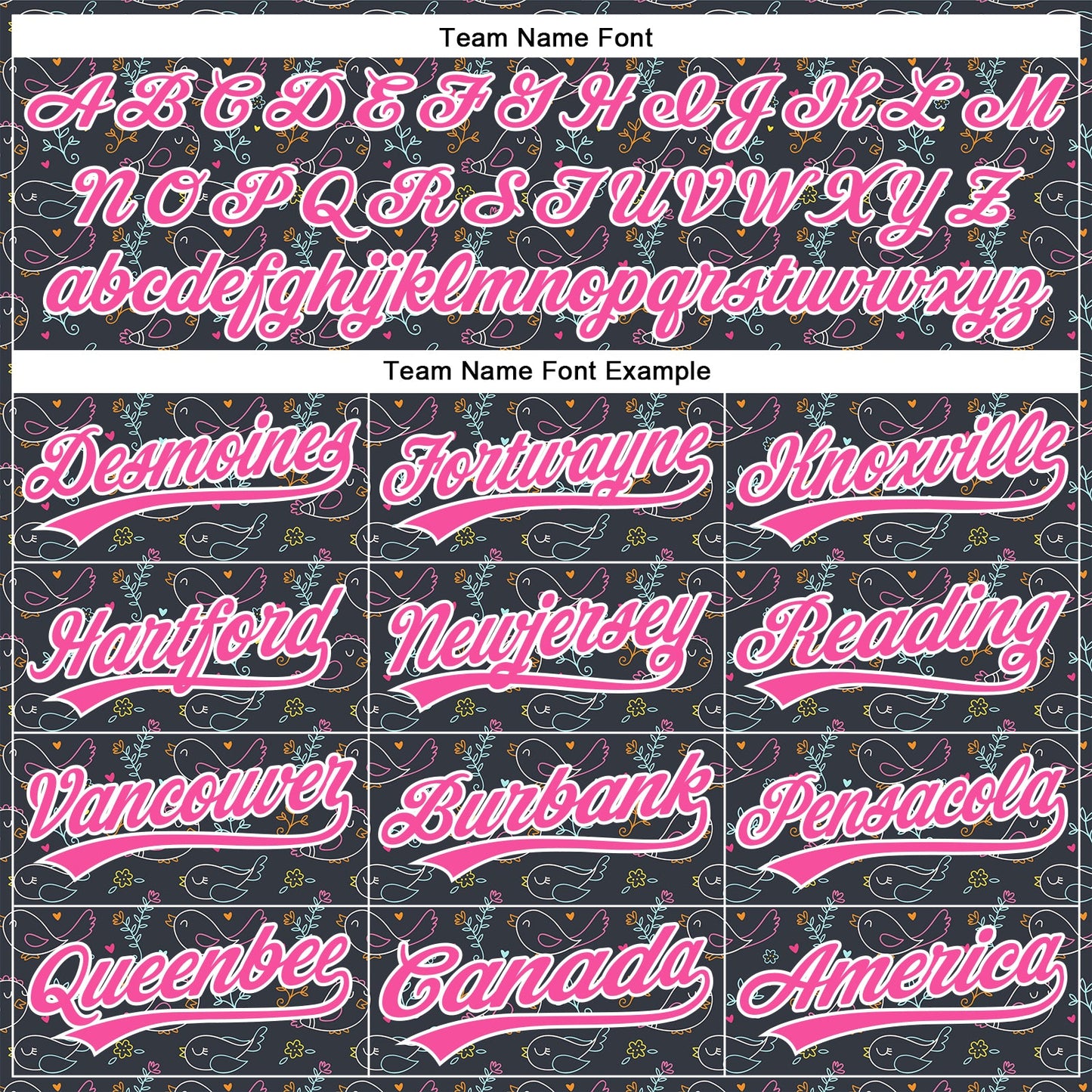 Custom Navy Pink-White 3D Pattern Design Animal Bird Authentic Baseball Jersey