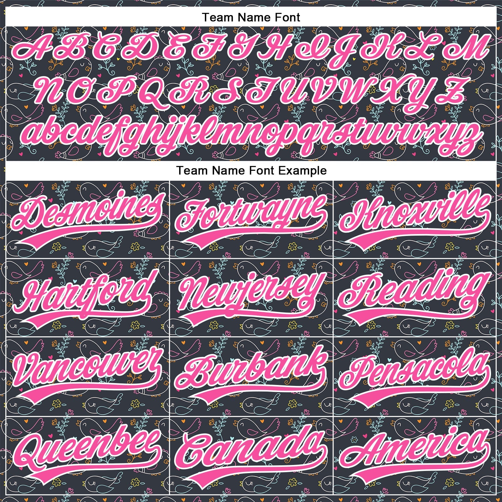 Custom Navy Pink-White 3D Pattern Design Animal Bird Authentic Baseball Jersey