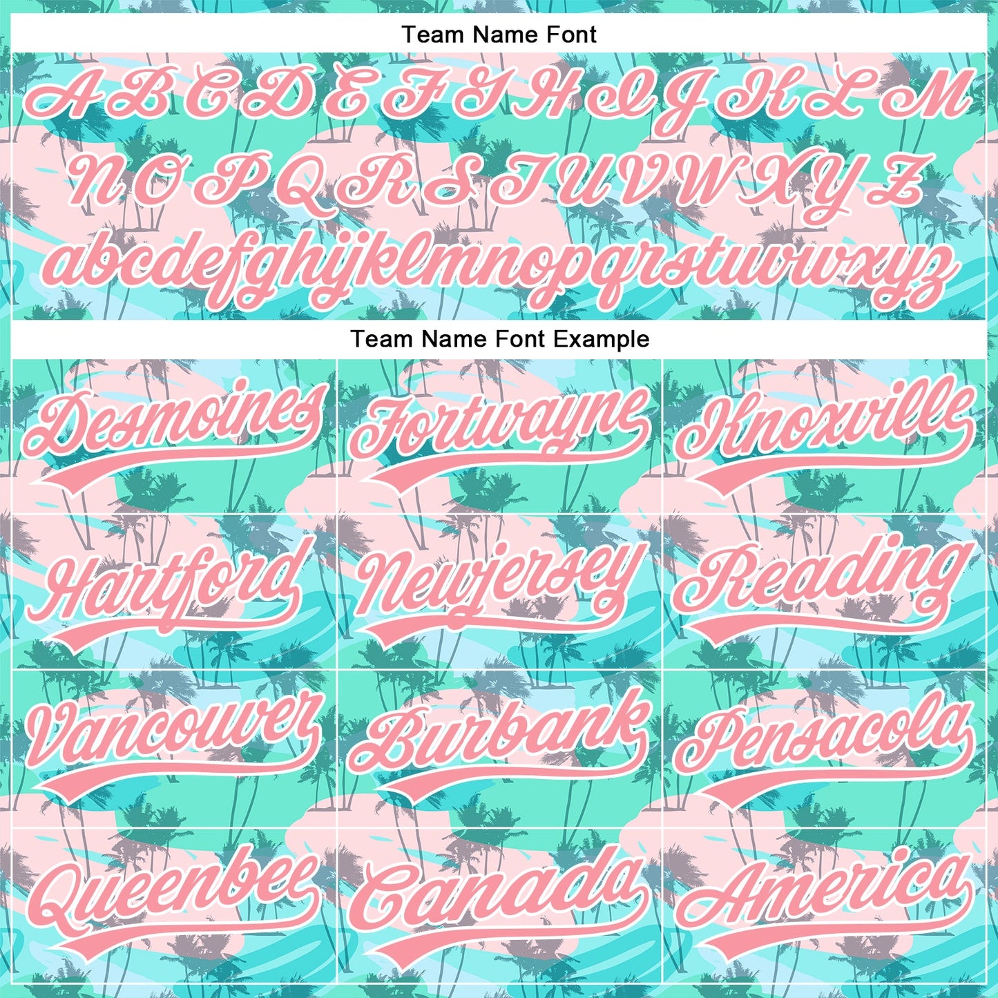 Custom Green Medium Pink-White 3D Pattern Design Tropical Hawaii Palm Trees Authentic Baseball Jersey