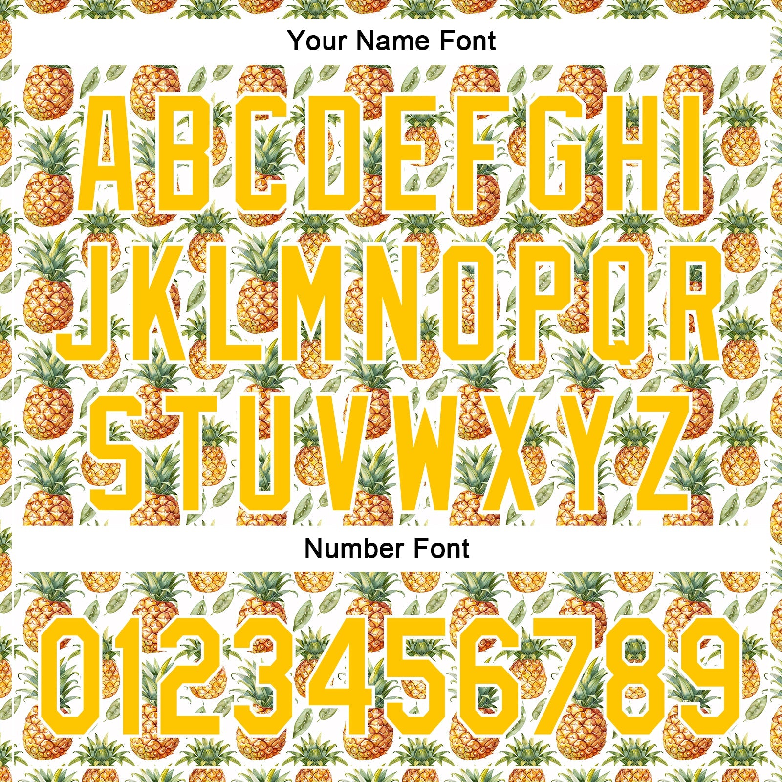 Custom White Yellow 3D Pattern Design Fruit Pineapple Authentic Baseball Jersey