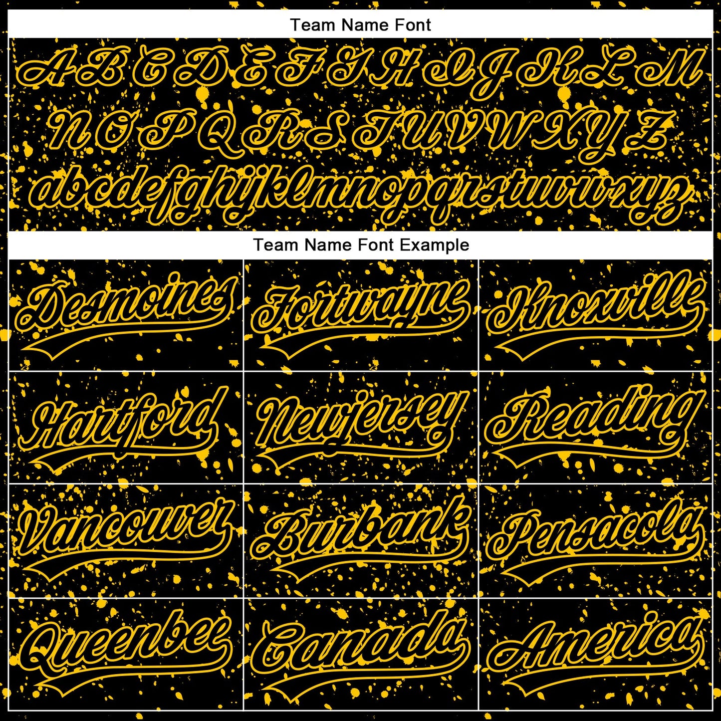 Custom Black Yellow 3D Pattern Design Abstract Splatter Ink Authentic Baseball Jersey T-Shirts, Hoodie, Sweatshirt (Image 4)