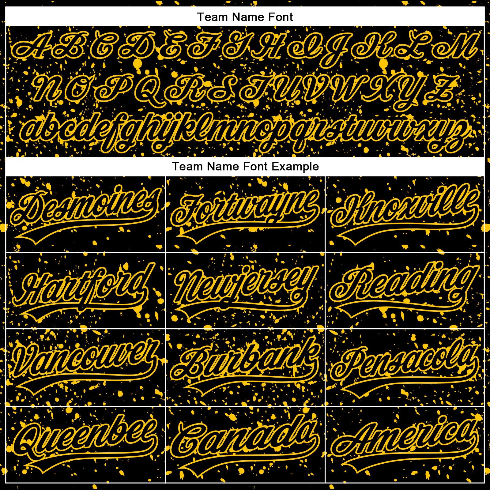 Custom Black Yellow 3D Pattern Design Abstract Splatter Ink Authentic Baseball Jersey T-Shirts, Hoodie, Sweatshirt (Image 4)