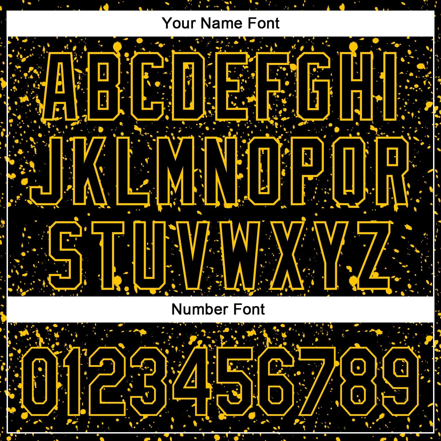 Custom Black Yellow 3D Pattern Design Abstract Splatter Ink Authentic Baseball Jersey T-Shirts, Hoodie, Sweatshirt (Image 5)