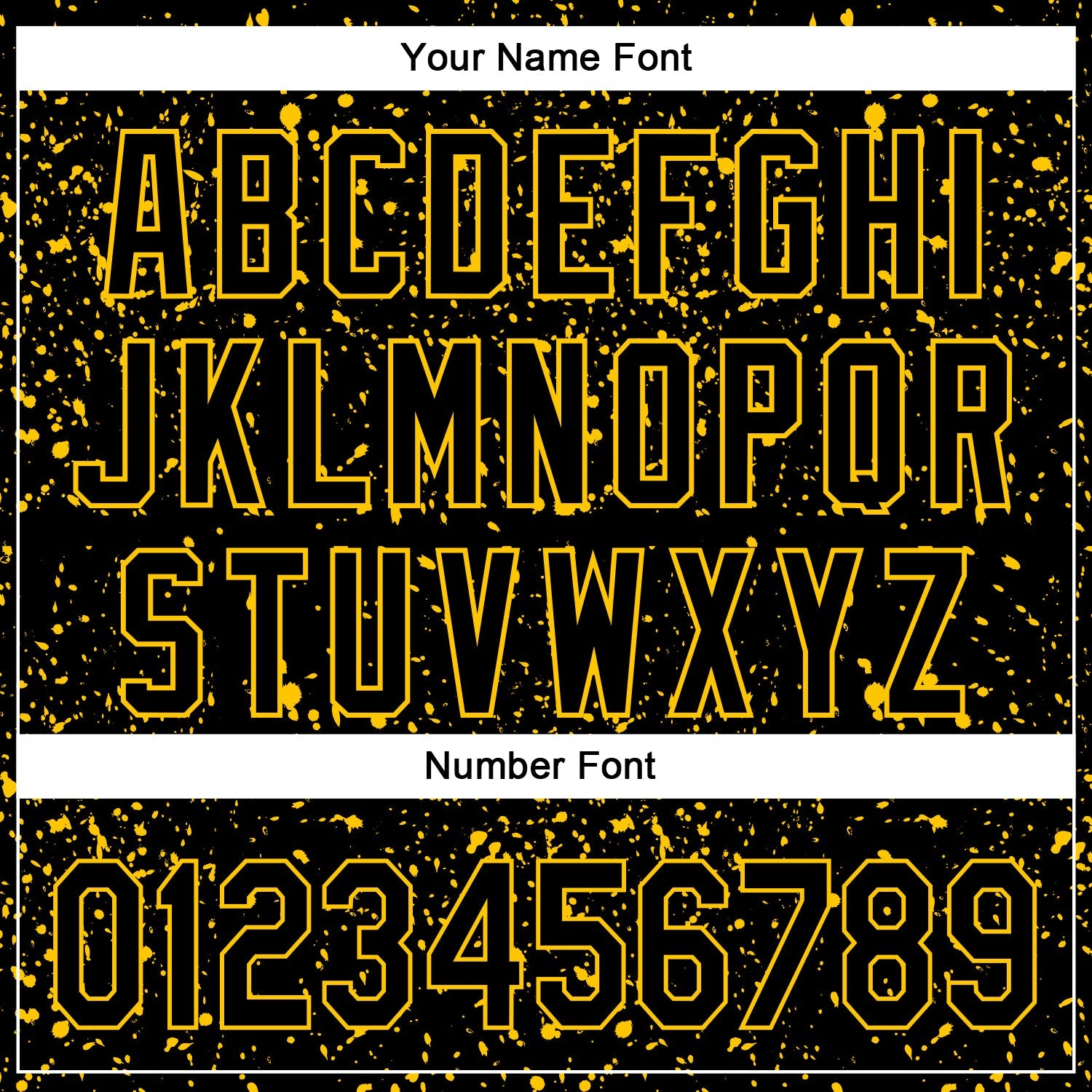 Custom Black Yellow 3D Pattern Design Abstract Splatter Ink Authentic Baseball Jersey T-Shirts, Hoodie, Sweatshirt (Image 5)