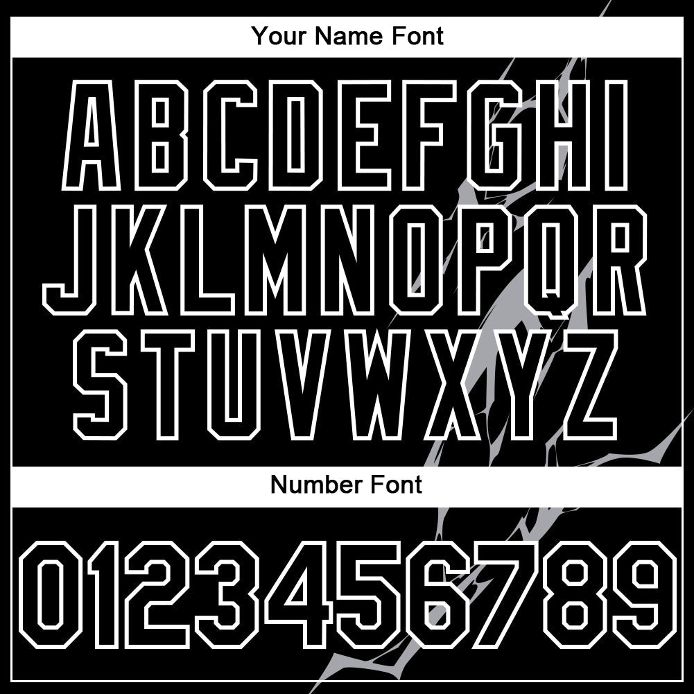 Custom Black Gray-White 3D Pattern Design Lightning Authentic Baseball Jersey T-Shirts, Hoodie, Sweatshirt (Image 5)