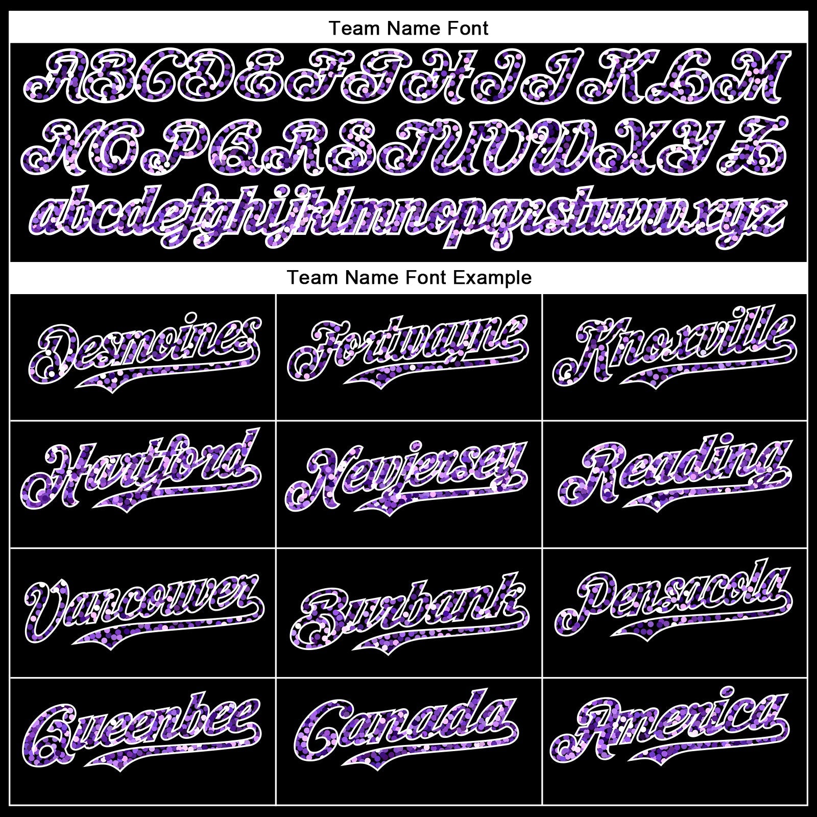 Custom Black Purple-White 3D Pattern Design Abstract Colorful Glittering Dot Authentic Baseball Jersey