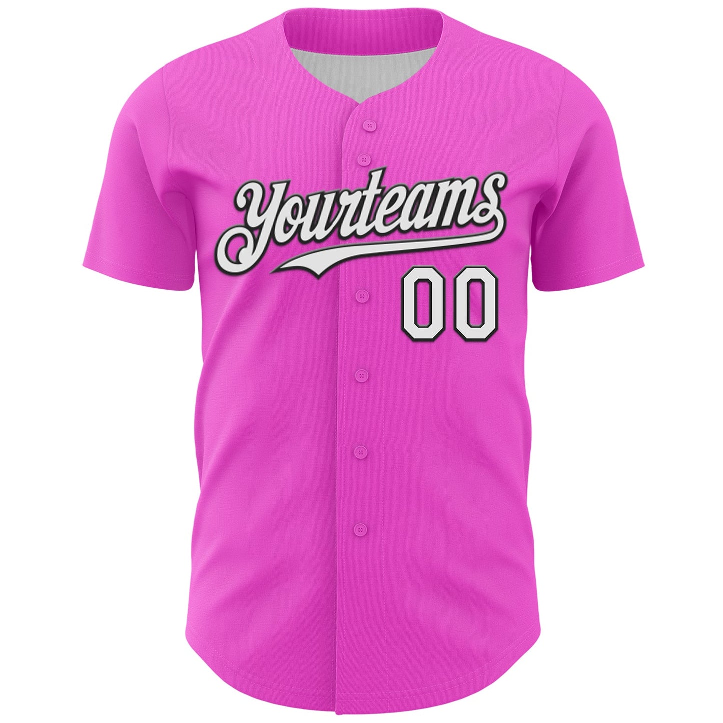 Custom Deep Pink White-Black 3D Vaunsart Valhalla Authentic Baseball Jersey T-Shirts, Hoodie, Sweatshirt (Image 2)