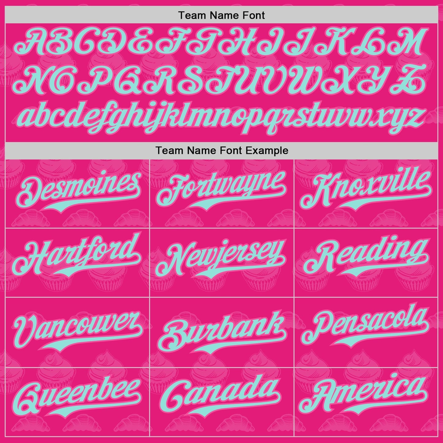 Custom Hot Pink Ice Blue-Pink 3D Pattern Design Foodie Food Dessert Cake Authentic Baseball Jersey