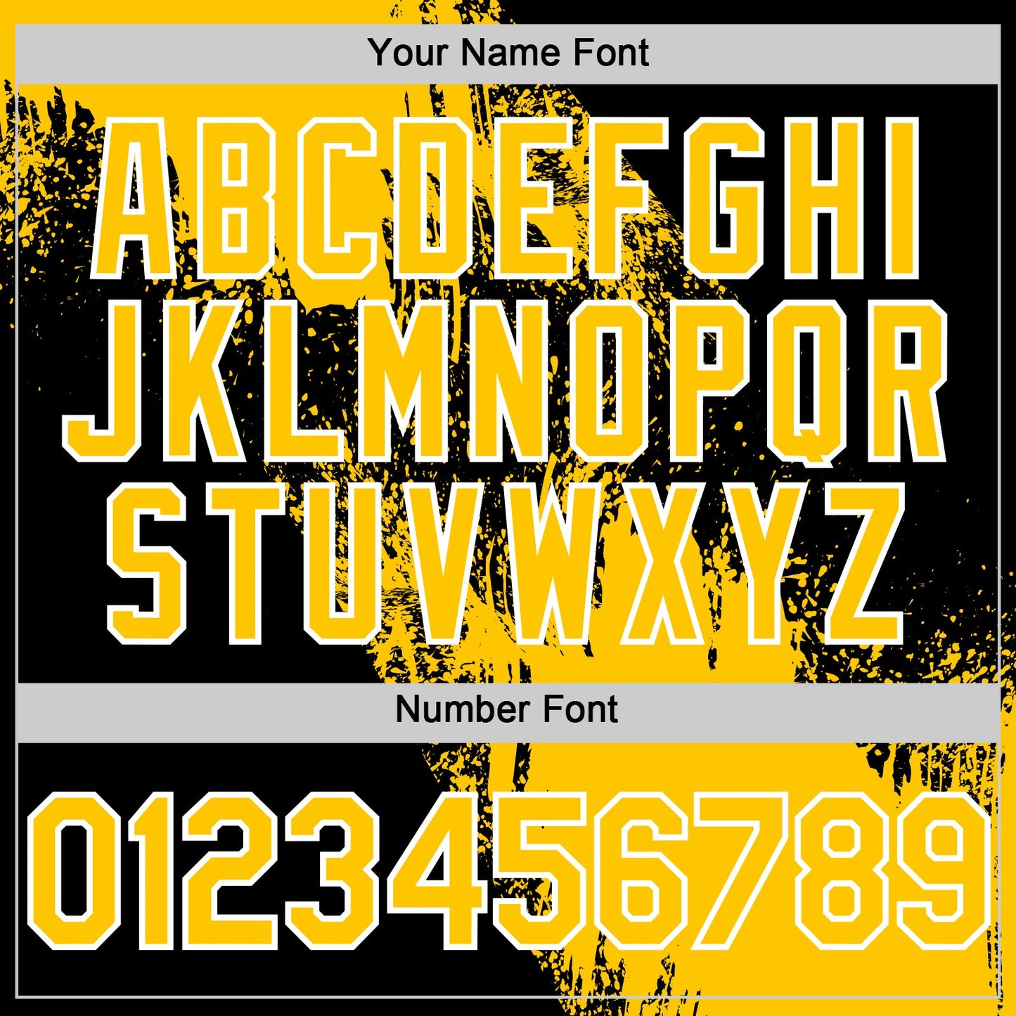 Custom Yellow Black-White 3D Pattern Design Abstract Brush Stroke Authentic Baseball Jersey