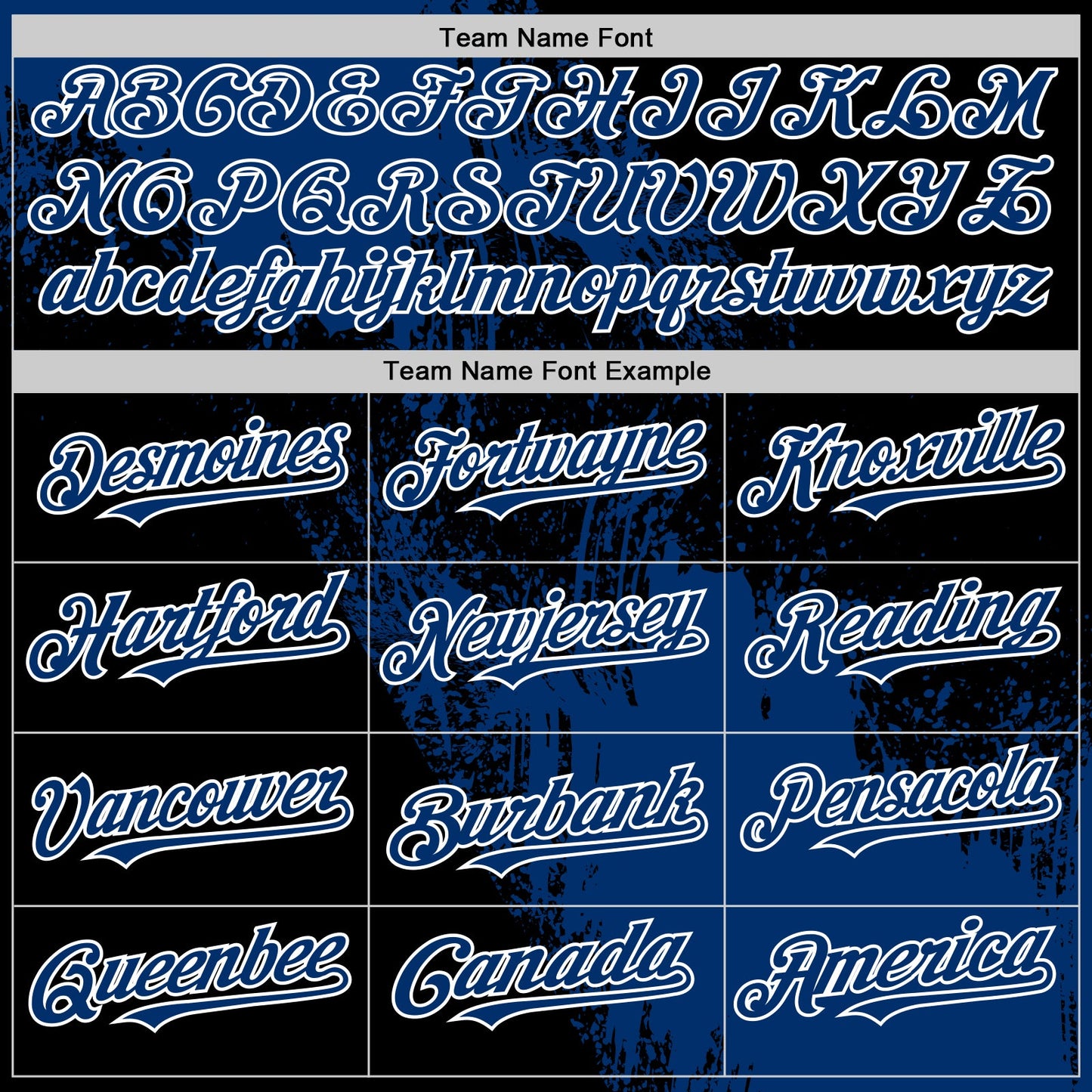 Custom US Navy Blue Black-White 3D Pattern Design Abstract Brush Stroke Authentic Baseball Jersey