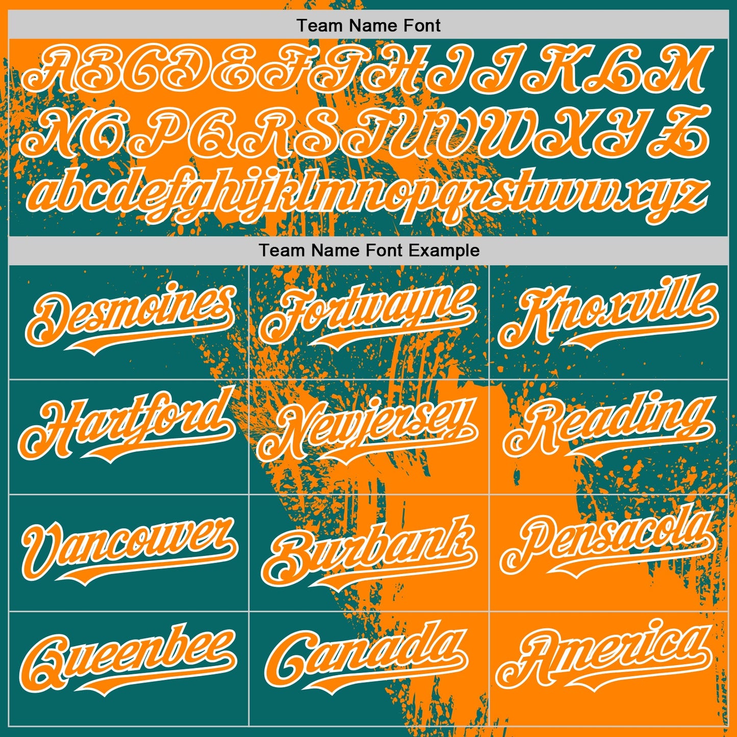 Custom Bay Orange Teal-White 3D Pattern Design Abstract Brush Stroke Authentic Baseball Jersey T-Shirts,... (Image 4)