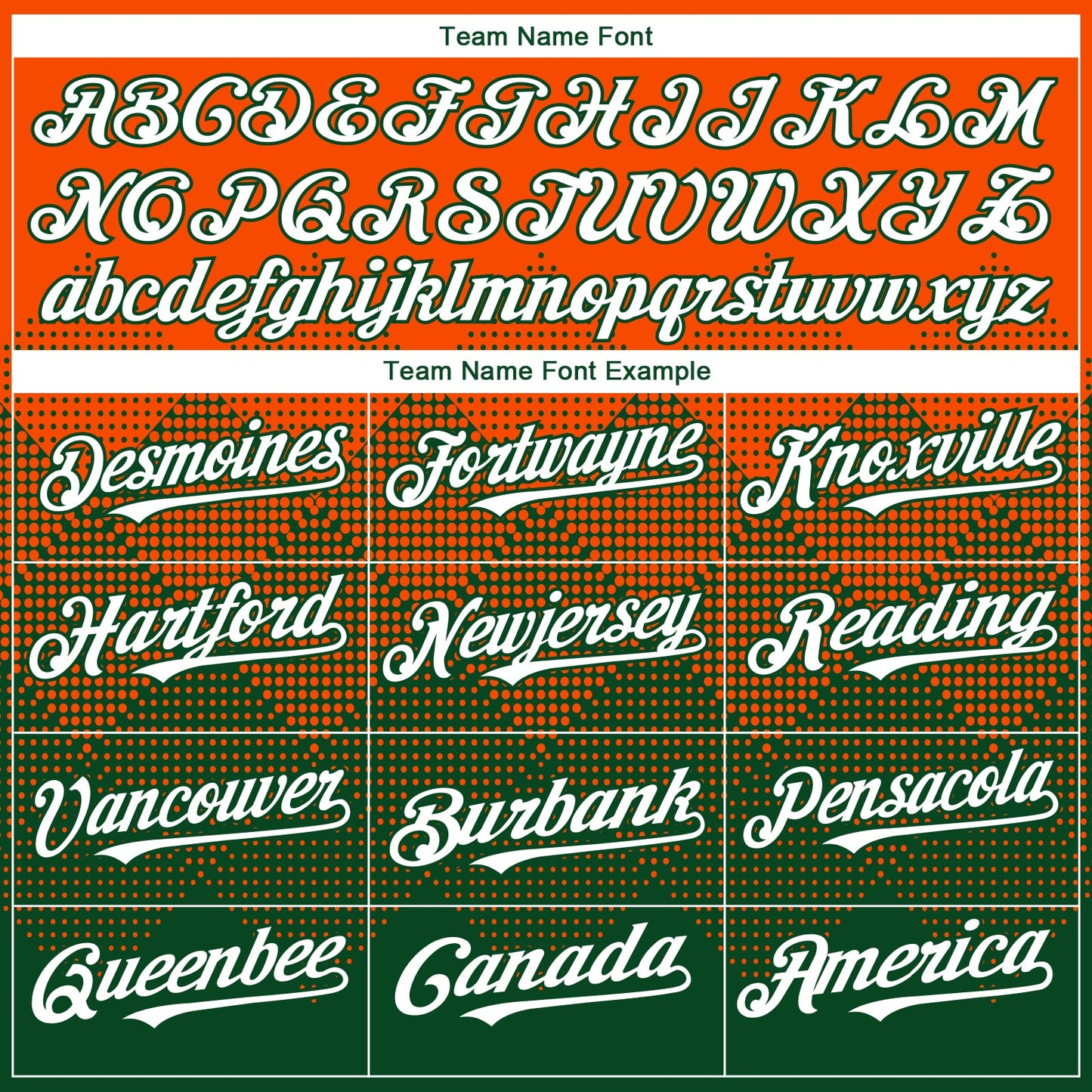 Custom Orange White-Green 3D Gradient Square Shape Authentic Baseball Jersey