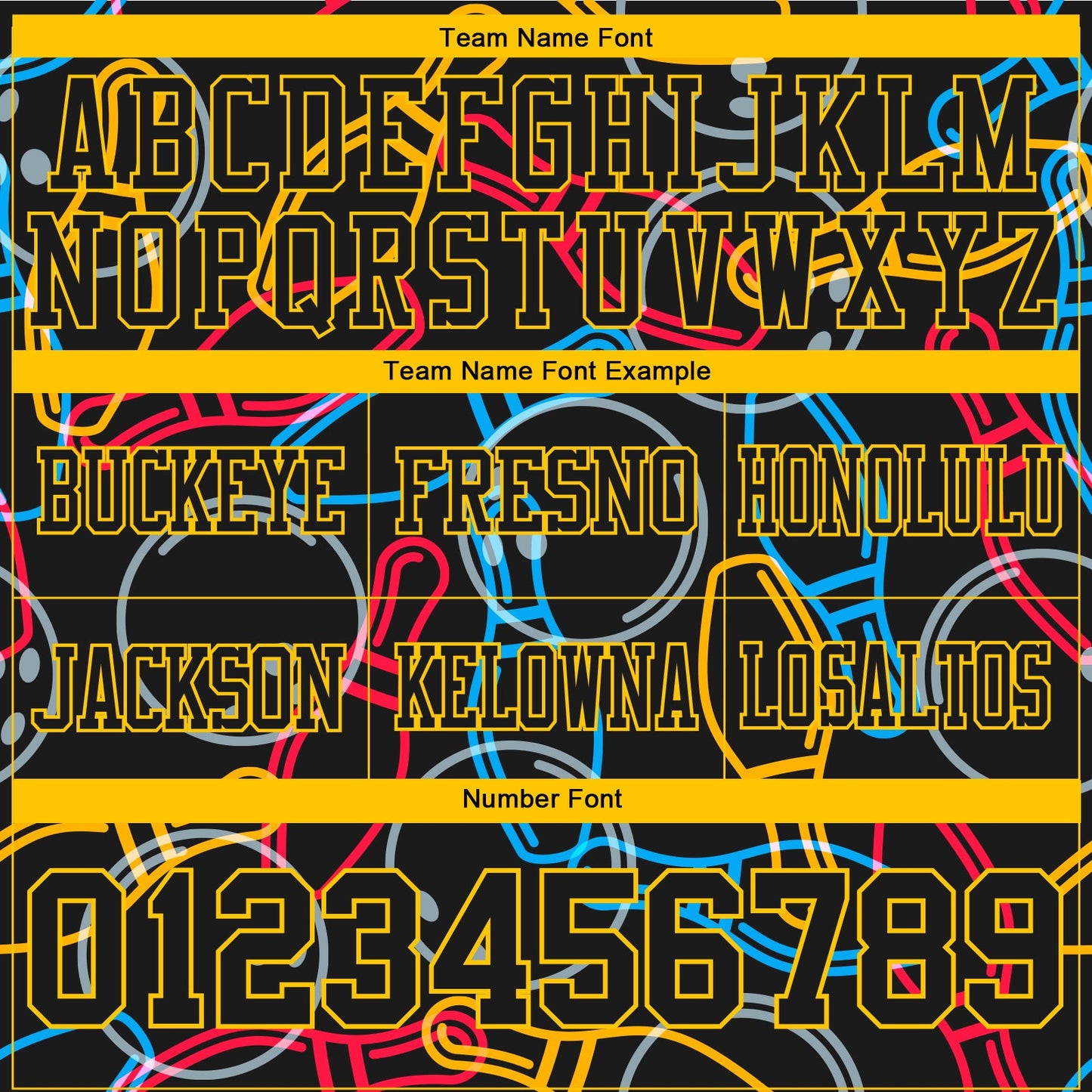Custom Black Yellow 3D Pattern Bowling Authentic Football Jersey T-Shirts, Hoodie, Sweatshirt | WearSparks.com (Image 4)