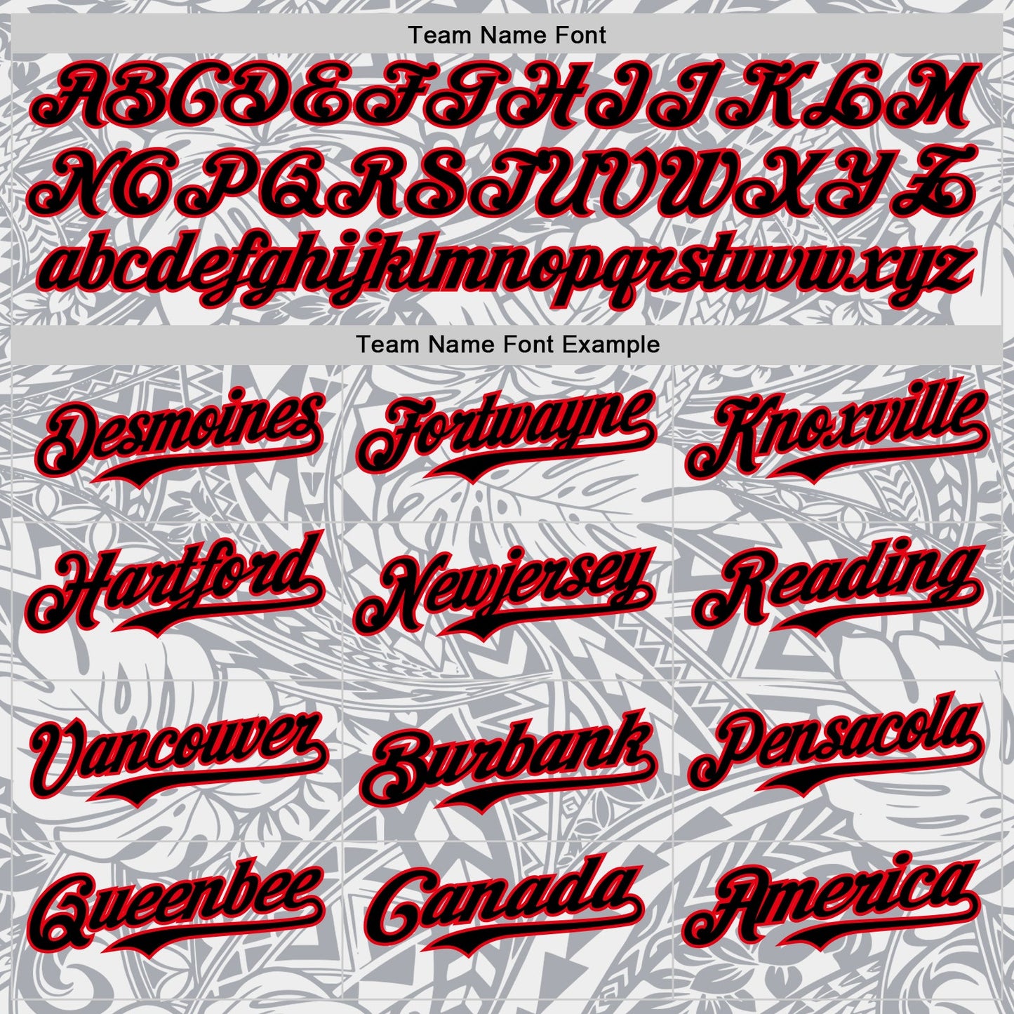 Custom Gray Black White-Fire Red 3D Polynesian Style Palm Leaves Islander Authentic Baseball Jersey