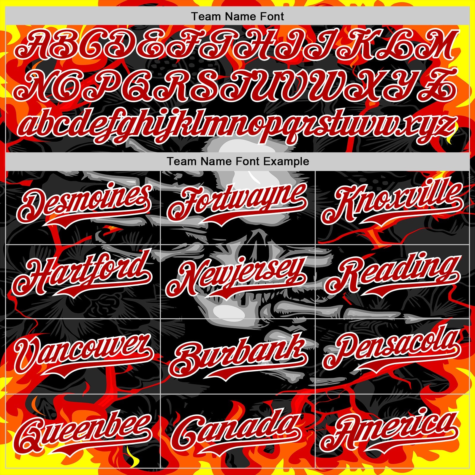 Custom Black Red-White 3D Pattern Design Burner Costumes Hellfire Skull Authentic Baseball Jersey T-Shirts,... (Image 4)
